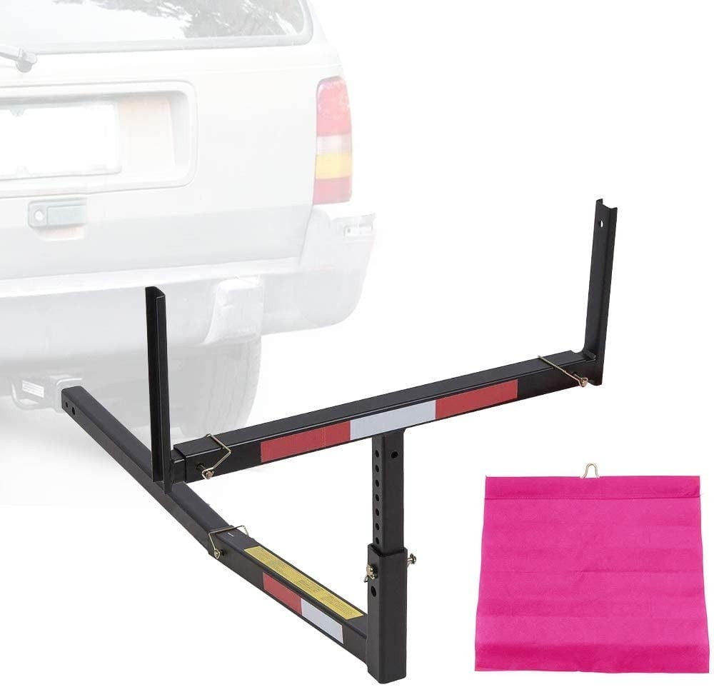 HECASA Adjustable Truck Bed Hitch Extender Rack Steel 750LB Cargo Carrier