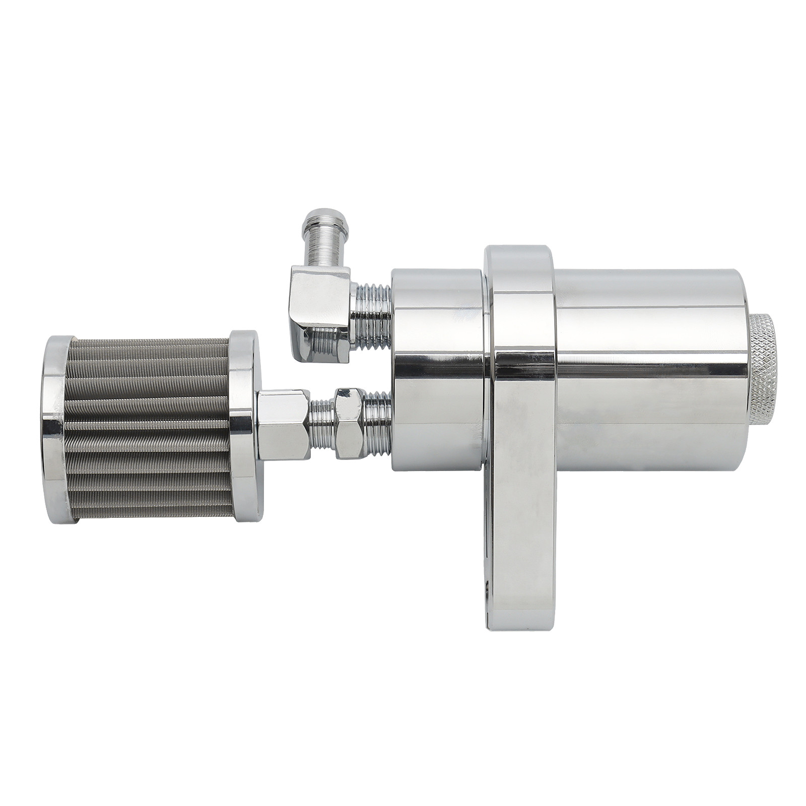 Chrome Engine Breather Oil Collector For Harley By V-Twin #40-0568