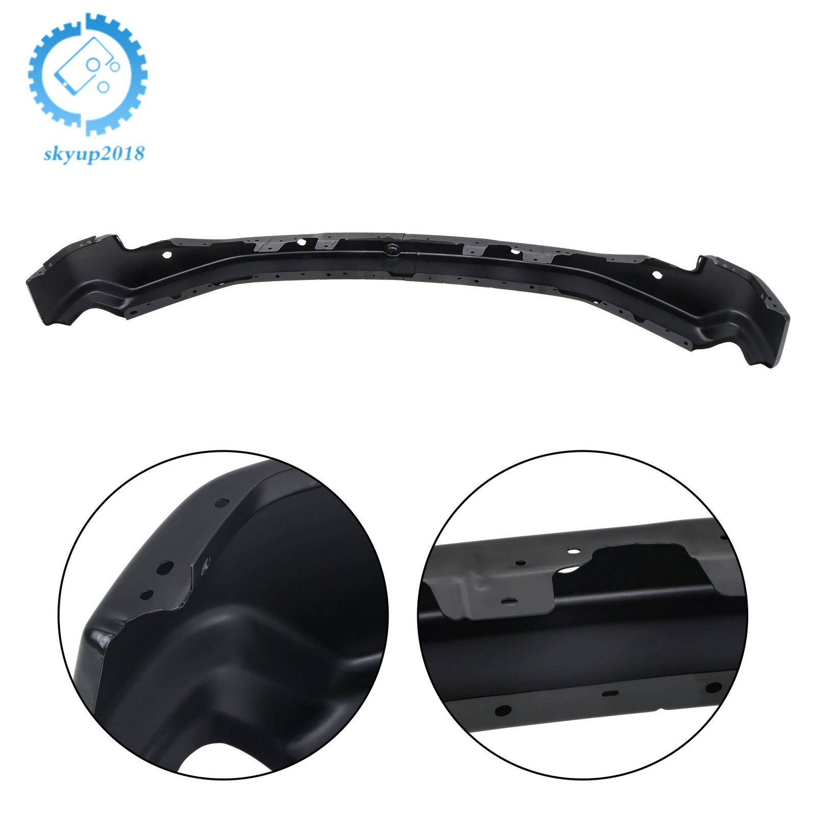 GM1002899 Black Split Front Bumper With Sensor Holes For GMC Sierra 1500 2022-25