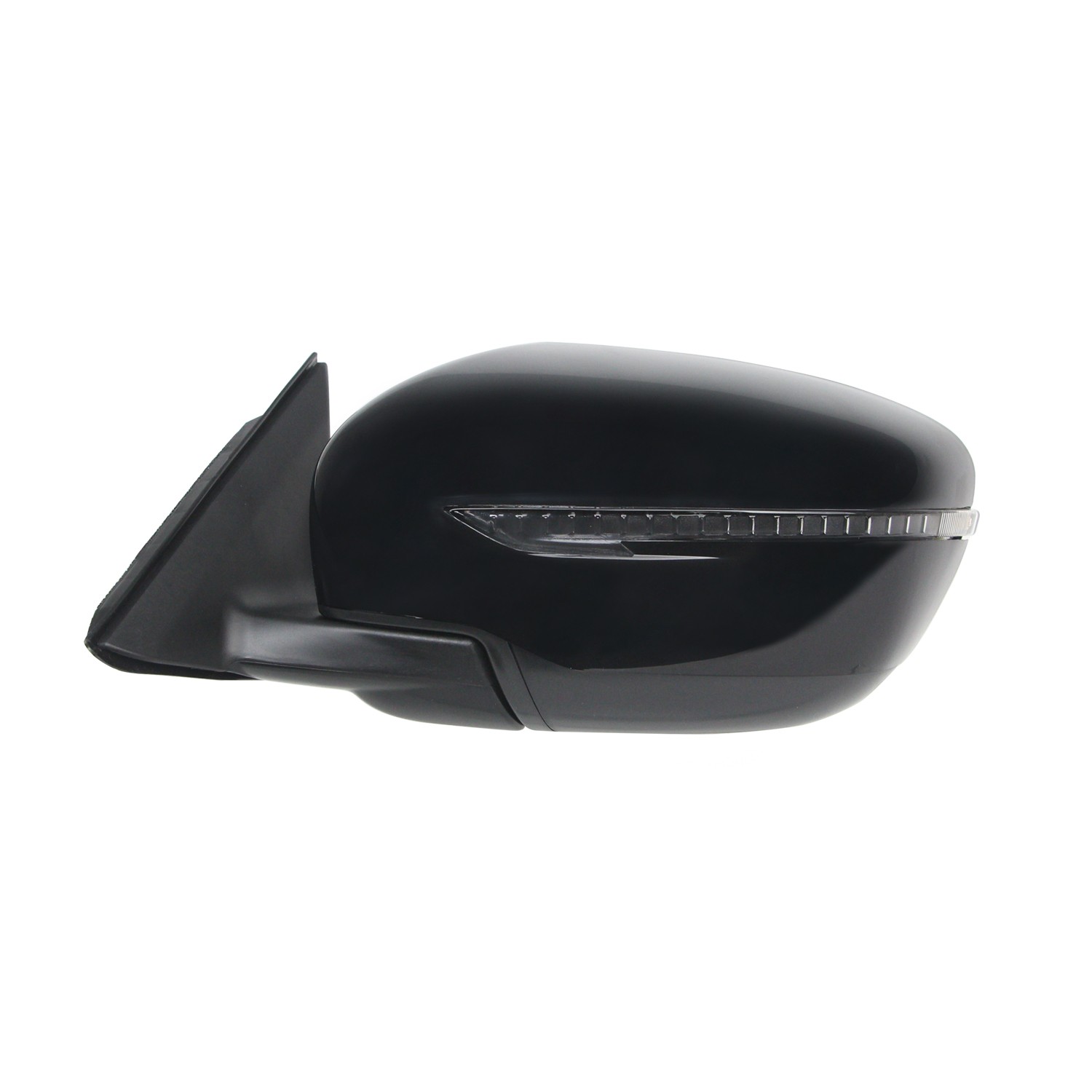Unpainted Power Flat Driver Side Door Mirror Heated Signal 128-65648L