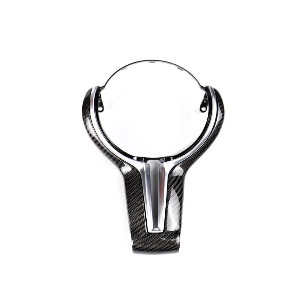 Real Carbon Fiber Steering Wheel Replacement Trim Fit for M3 M4 M5 M6 X5M X6M