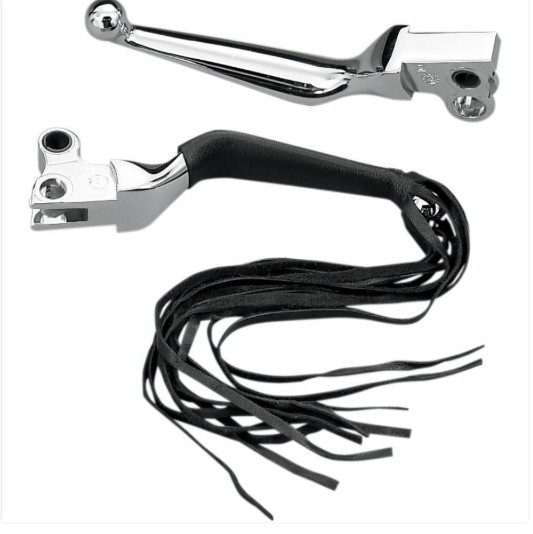 Drag DS-243063 – Fringed Leather Lever Clutch Brake Hand Lever Covers Harley