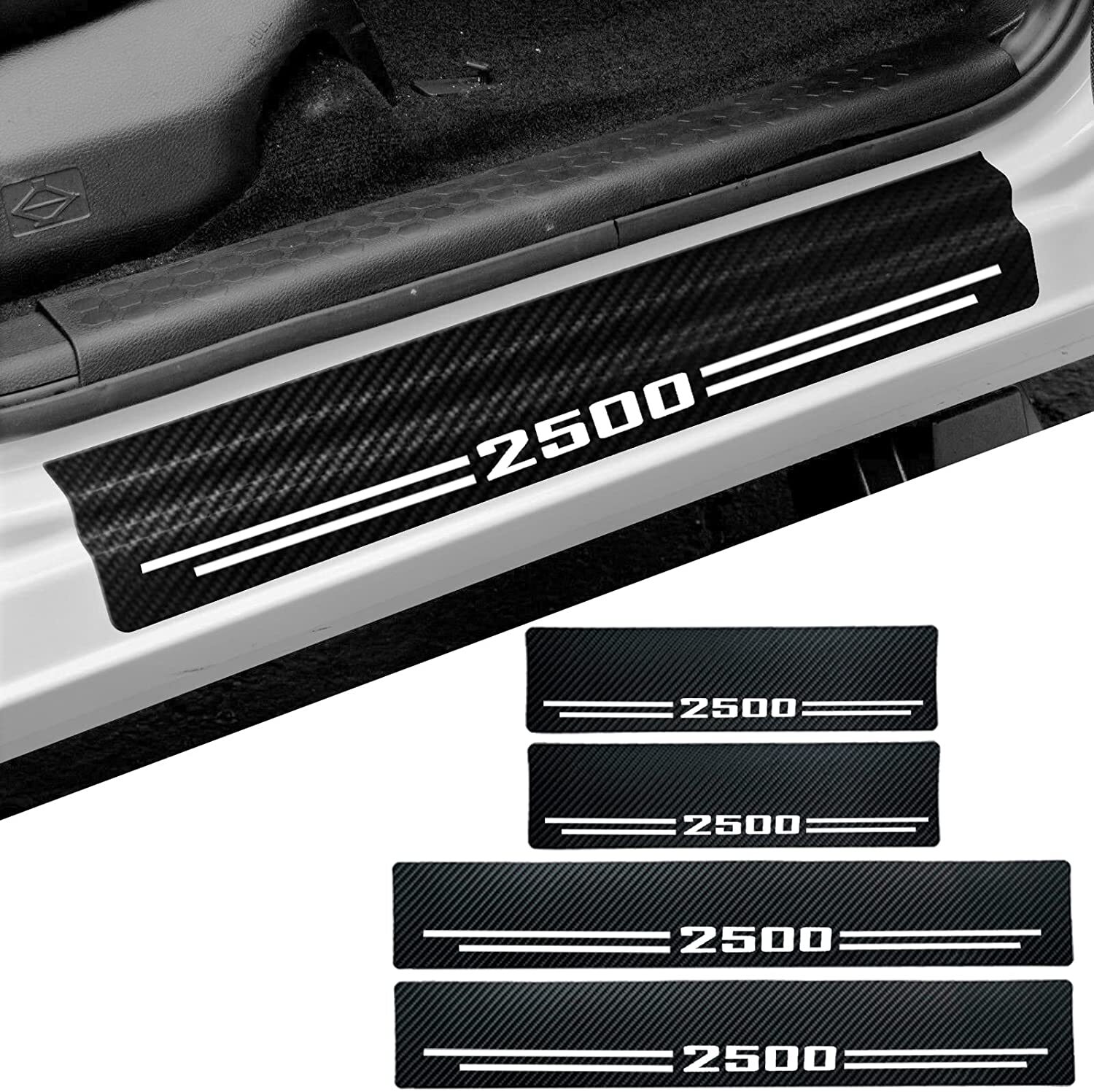 4x For Chevy Silverado 2500 Cab Accessories Door Sill Plate Threshold Protector