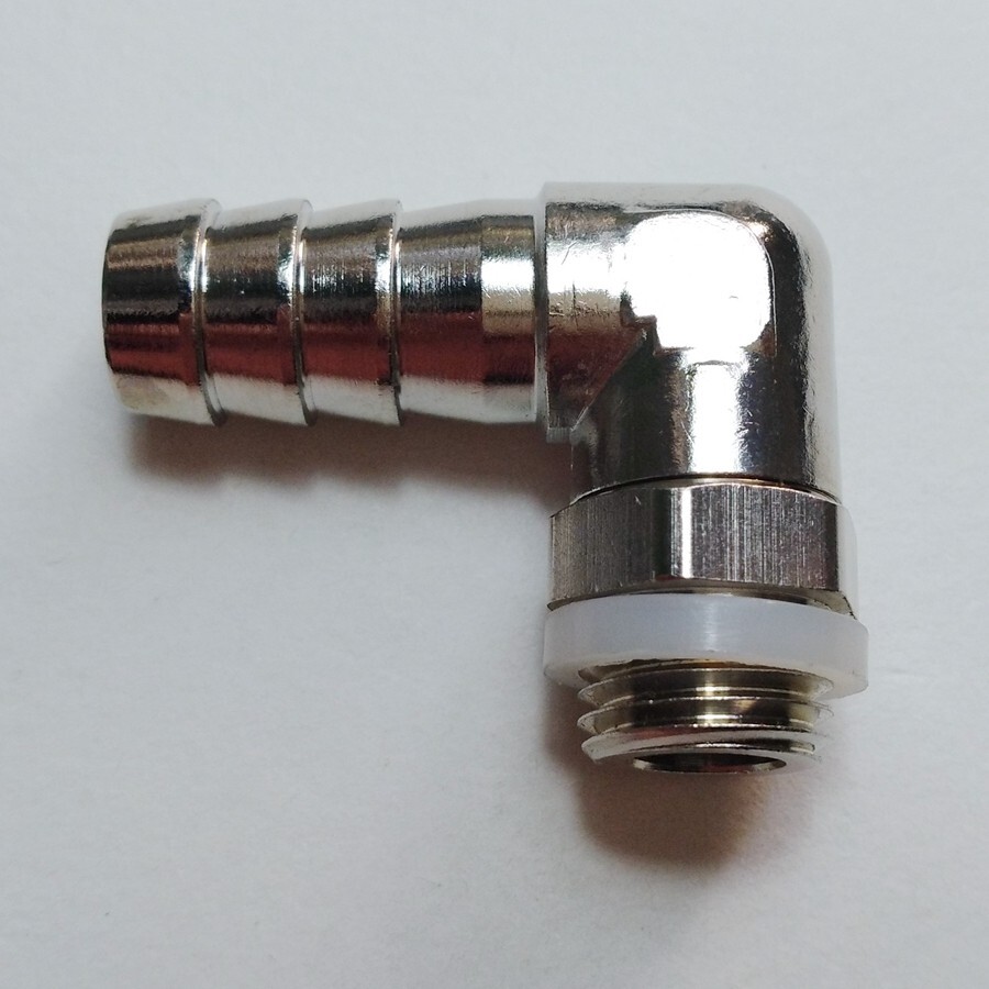 Hose ID 3/8″ Barb M12X1.25 Male Metric 90° Elbow Swivel Rotating Fitting M901