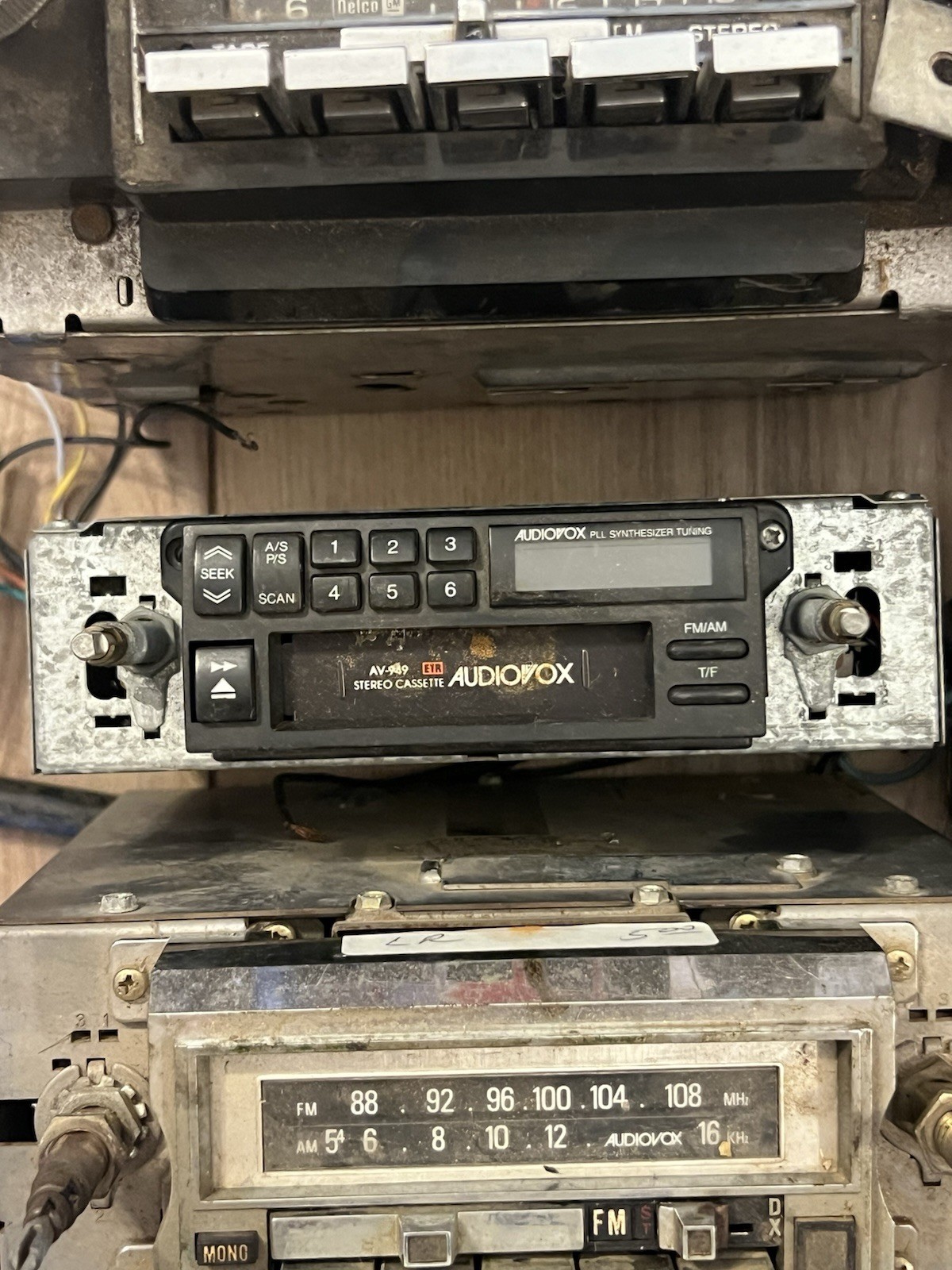 Lot Of 6 VTG 70s 80s Car Stereos FM AM 8 Track Cassette Ford Audiovox Untested