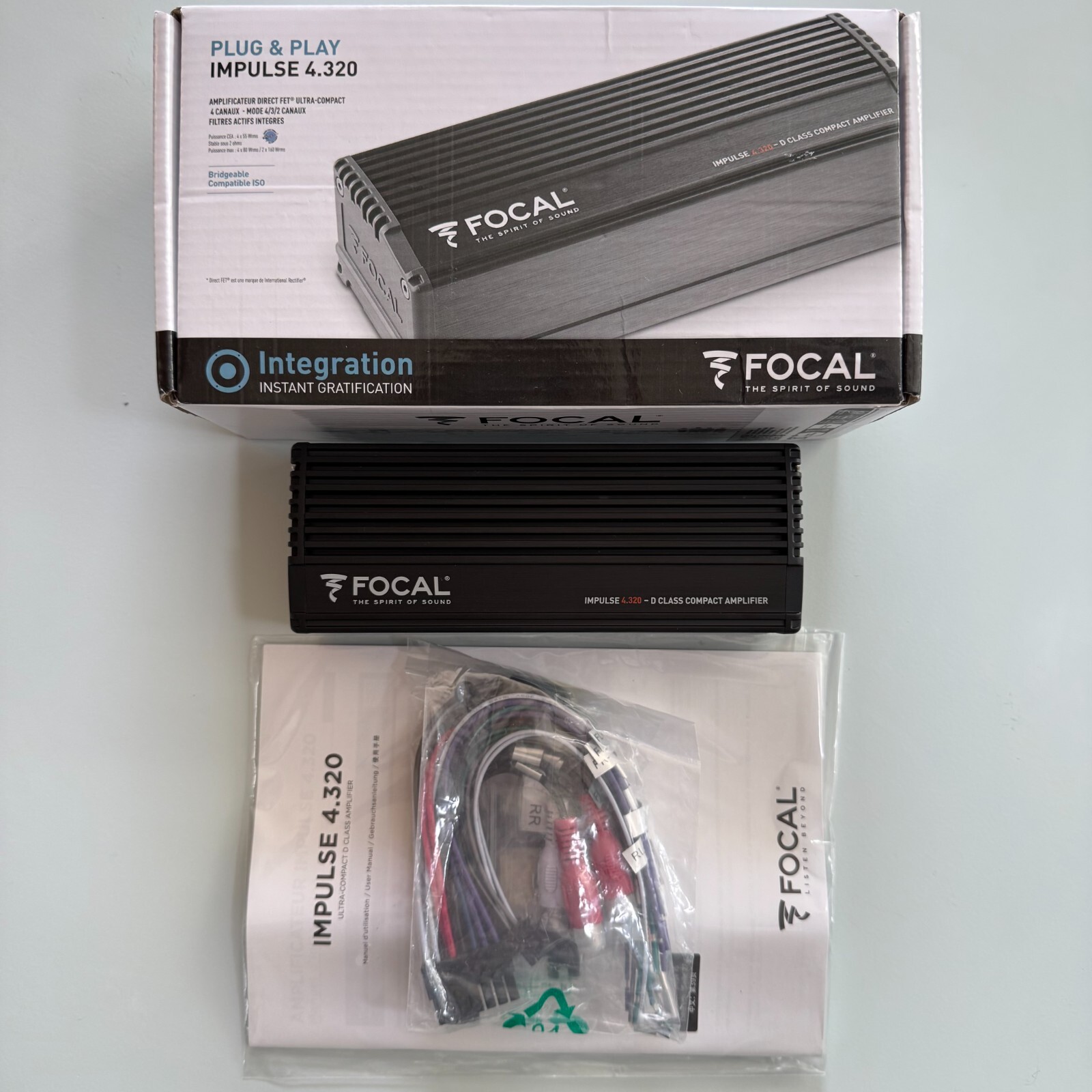 Focal Impulse 4.320 – 4 Channel Compact Amplifier 4 x 55 Watts RMS Class D