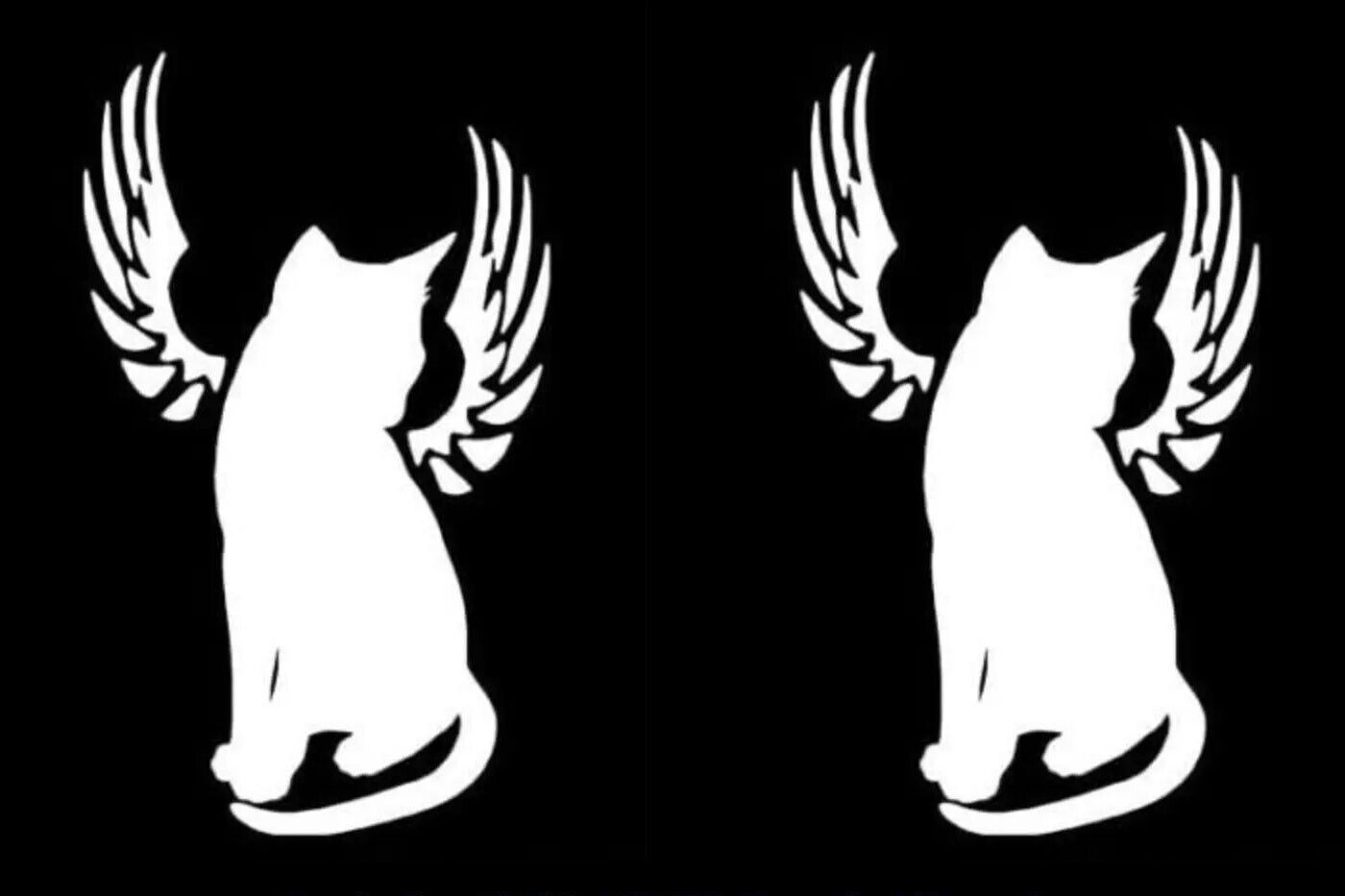 Angel Cat Memorial Wings – Car, Truck, Notebook, Vinyl Decal Sticker