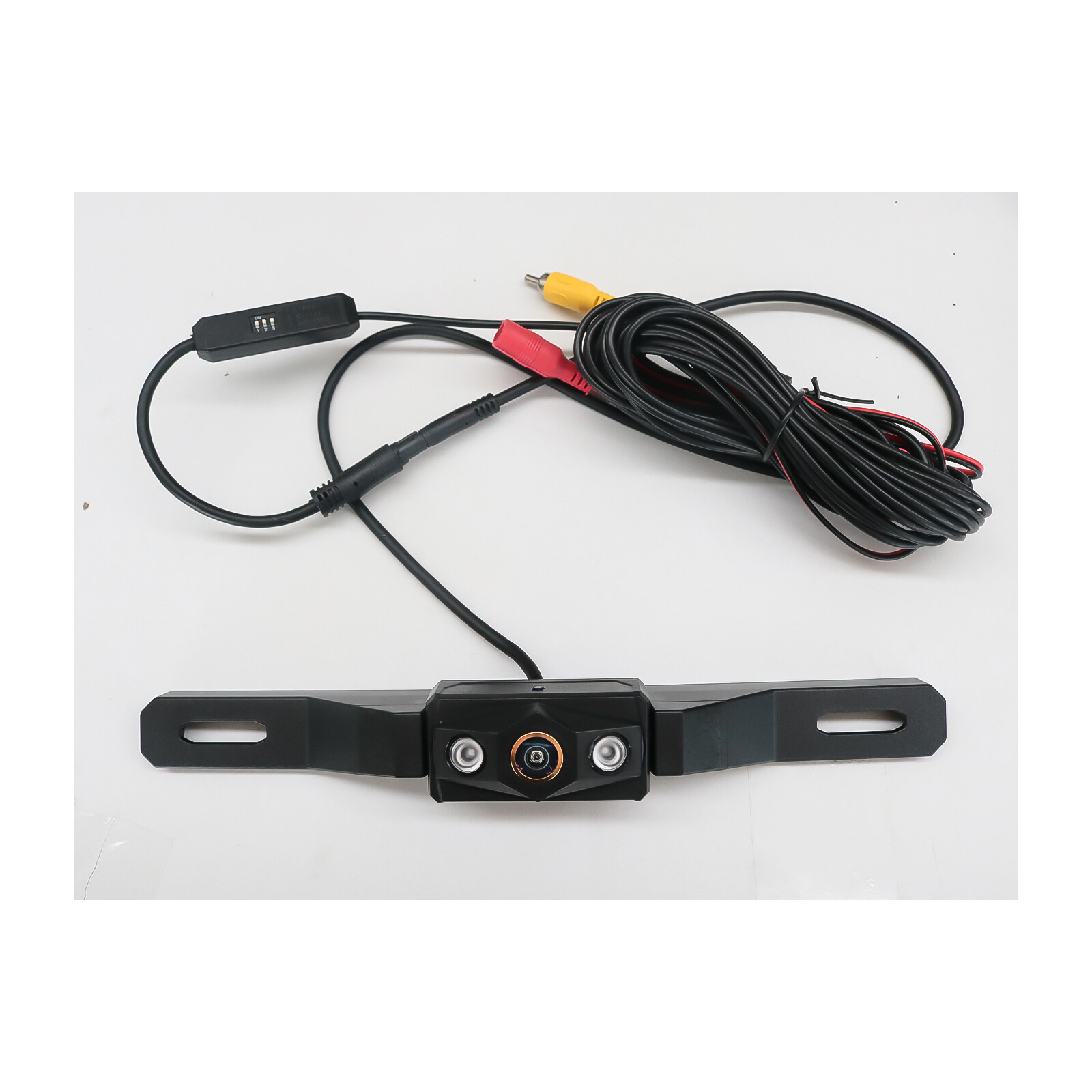 AHD CVBS Gold FishEye Camera Rotatable DC12V For USA License plate Car reversing