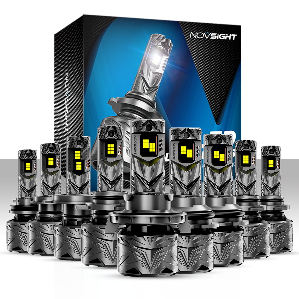 NOVSIGHT 9005 9006 H11 H13 LED Headlight Bulbs High Low Beam 6500k Super Bright