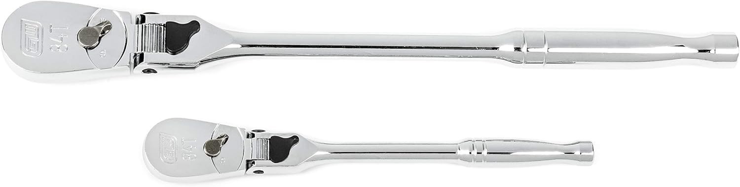 GEARWRENCH 81274A-07 – 2Pc Drive 84 Tooth Lockin Flex Head Teardrop Ratchet Set