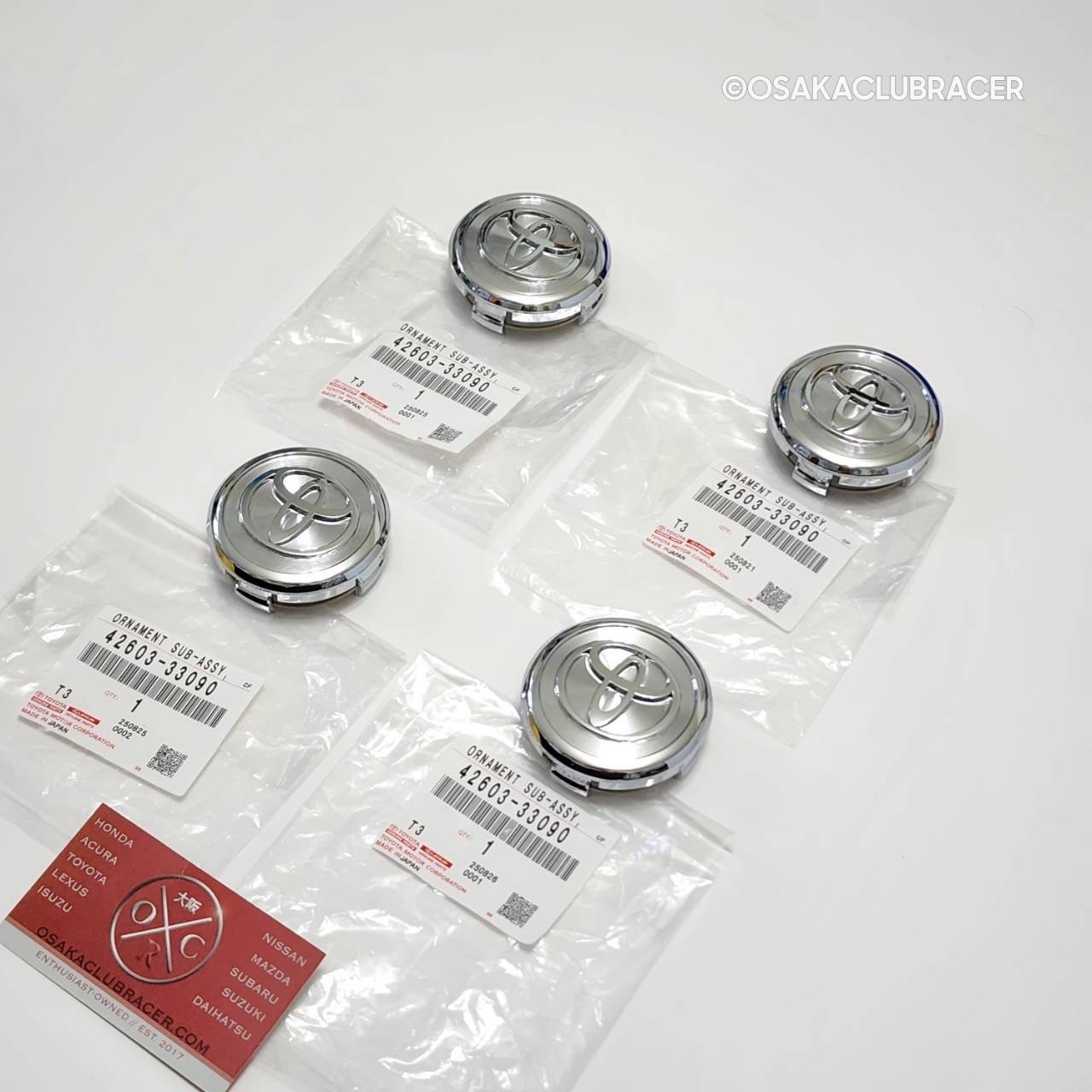 Genuine OEM Toyota Altezza Chrome Wheel Center Cap Set JDM 00-05 Lexus IS300 17”