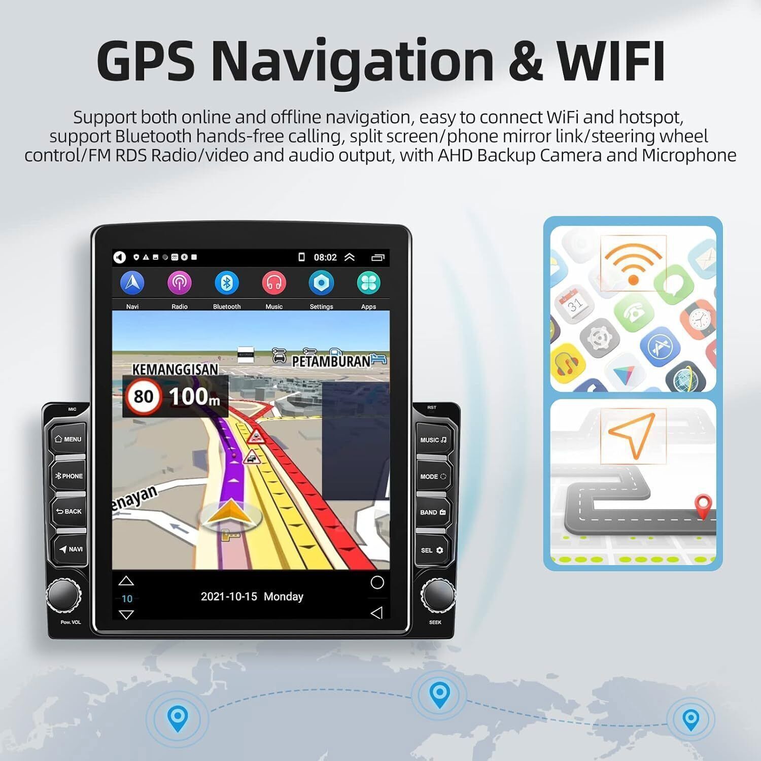 For Honda Odyssey 1999-2004 Car Stereo Radio Android 15 Carplay GPS WiFi FM 32G