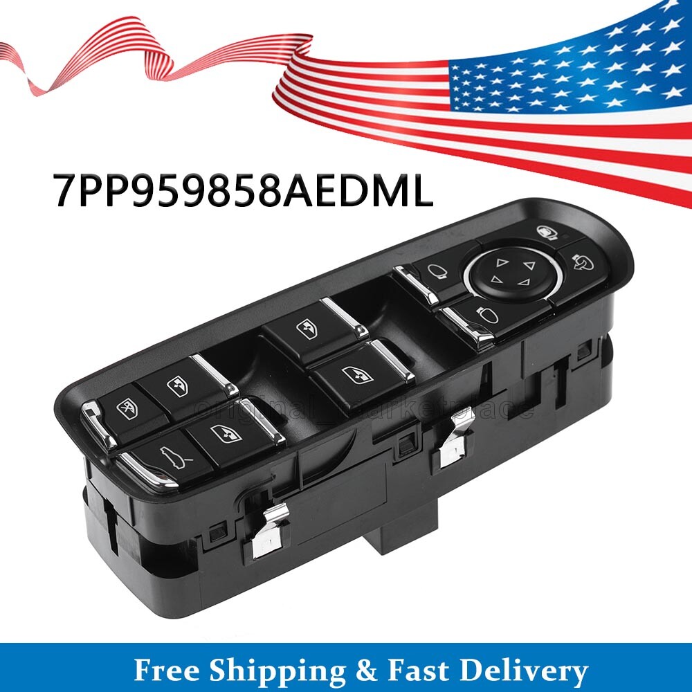 7PP959858AEDML Power Window Switch For Porsche Macan Panamera Cayenne 2011-2018