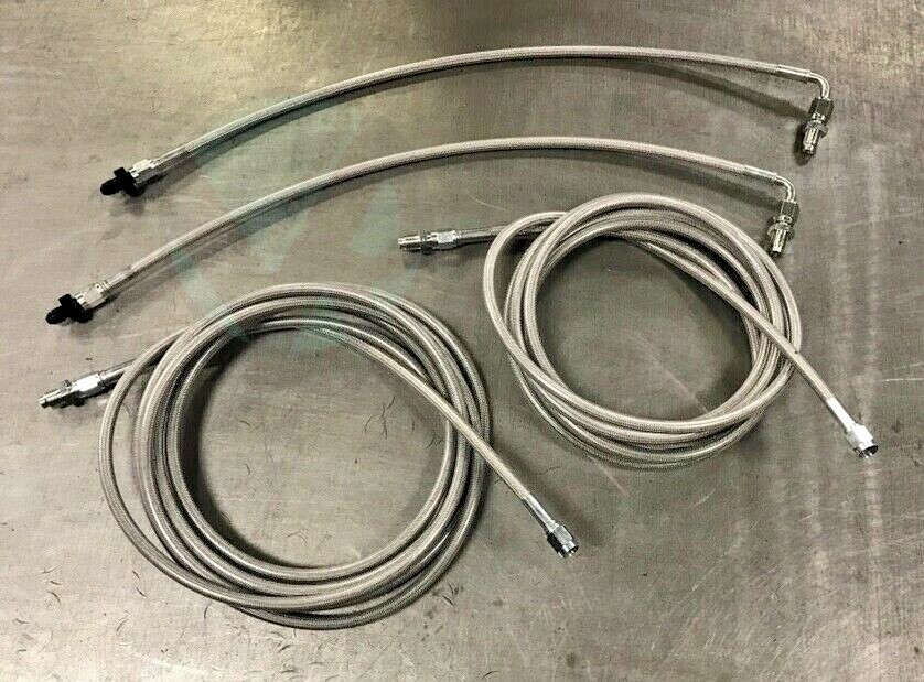 Stainless Rear Brake Line Replacement Kit For 96-00 Honda Civic w/rear drum