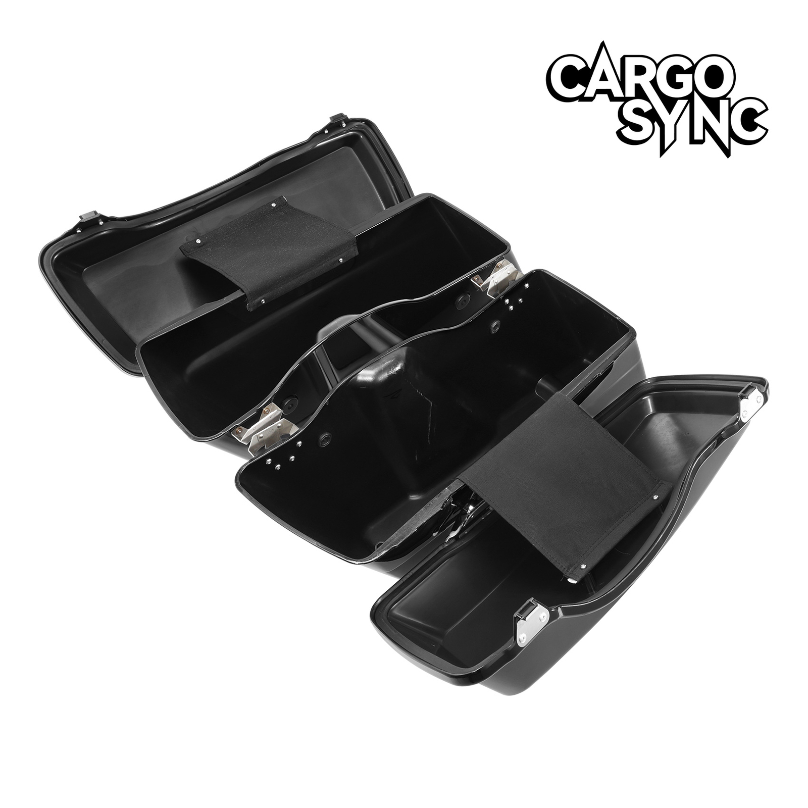 Vivid Black Saddlebags Saddle Bags Fit For Harley Touring Electra Glide ’94-13