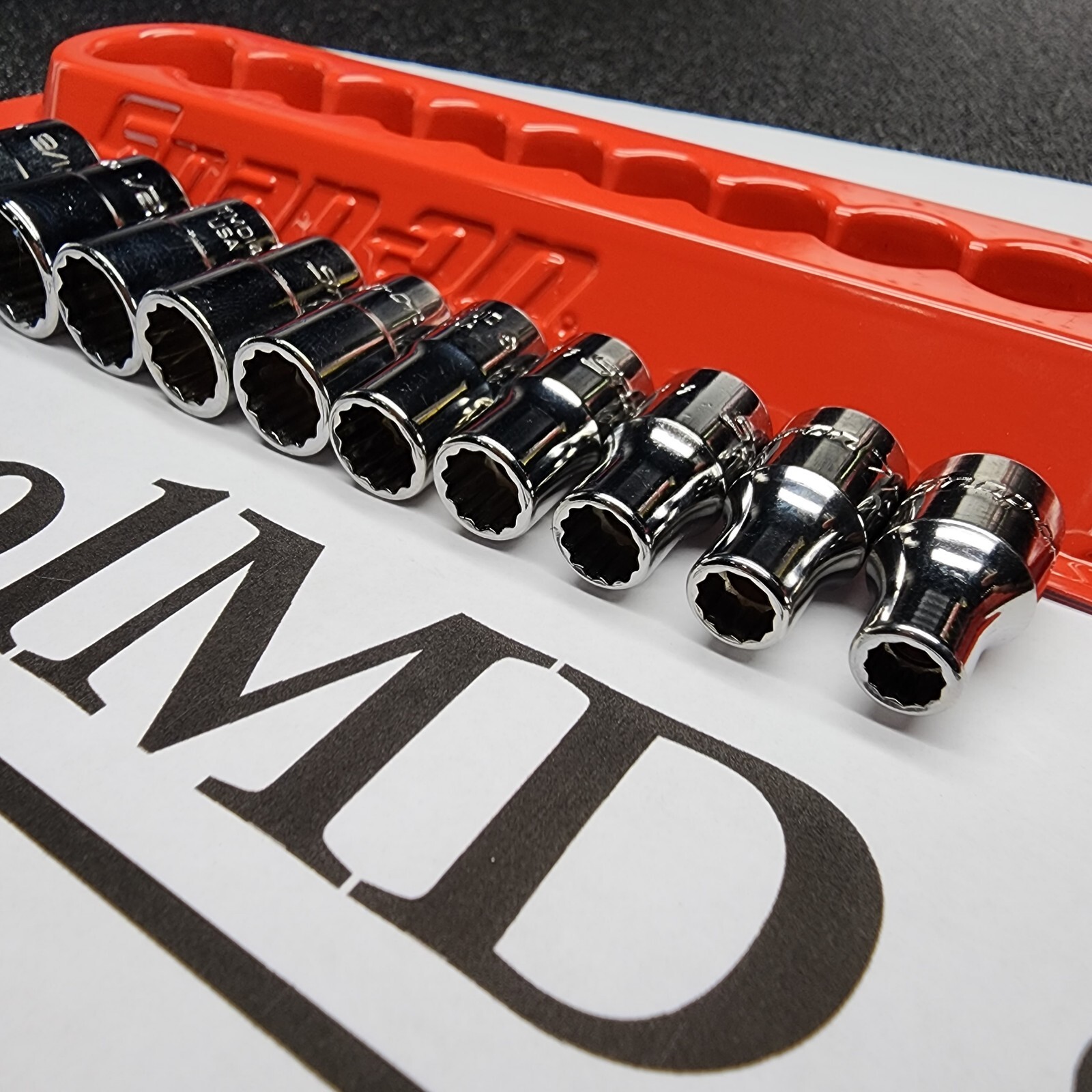 Snap-on Tools USA NEW 10pc 1/4″ Drive SAE 12-POINT Shallow Socket Set 110TMDY
