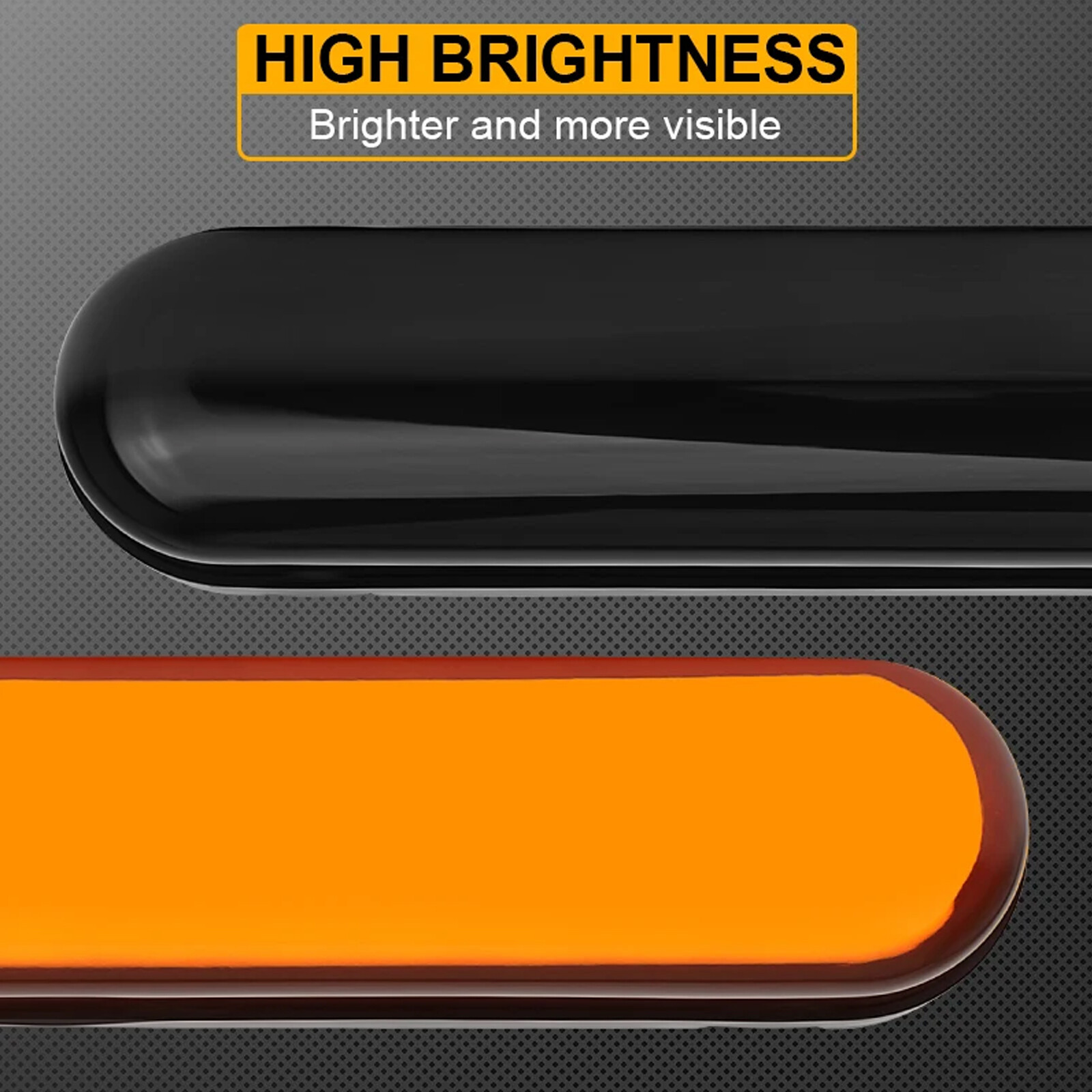 2x LED Switchback DRL Tube Light Strip Amber White Sequential Flow Turn Signal