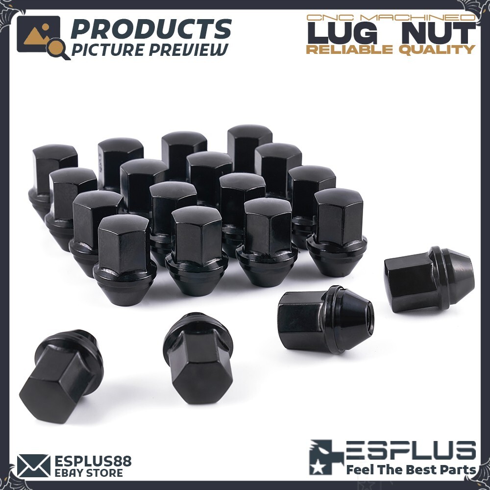 20 Pc Chrysler OEM Cone Wheel Lock Black M14x1.5 Lug Nut Fit 2004-2025 300/300C