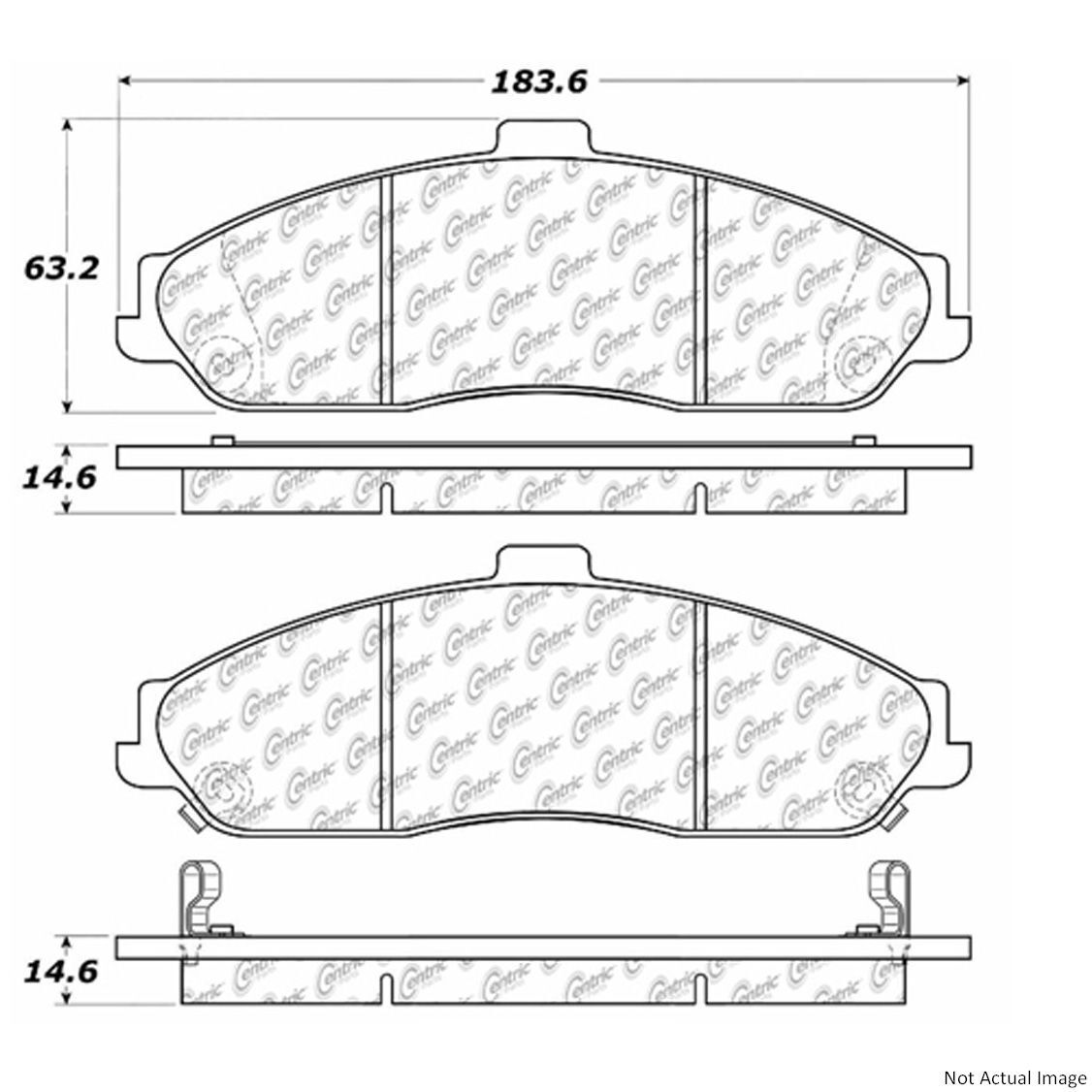 Centric Front Disc Brake Pad for Corvette, XLR, GTO (106.07310)
