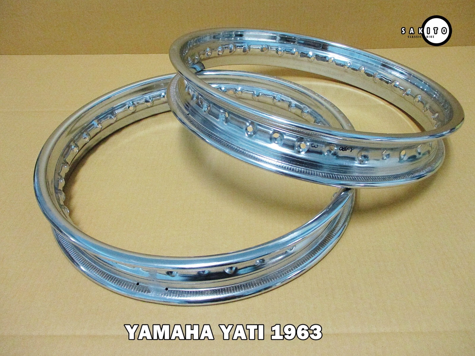 Fit Yamaha YAT1 1963 Front & Rear Steel Wheel Rim Set [sa2020]