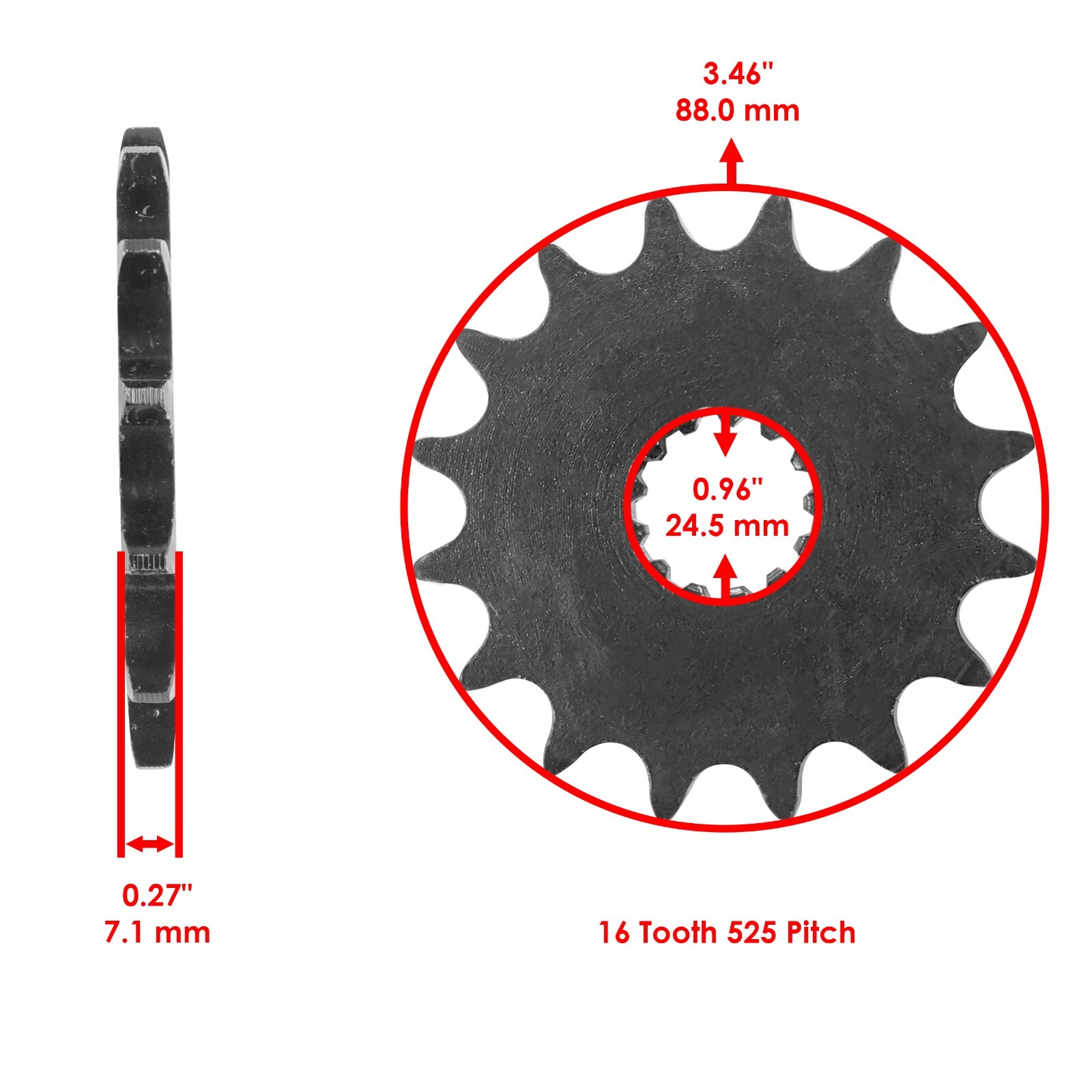 Red O-Ring Drive Chain & Sprockets Kit for Kawasaki ZX750P Ninja ZX7R 1996-2003
