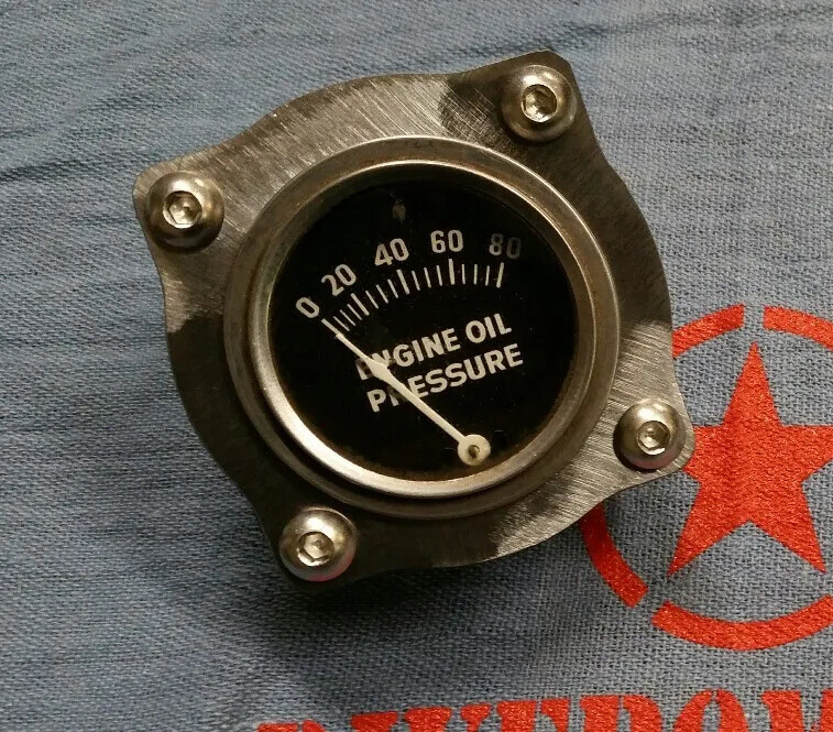 2”, 2 1/16, 2 1/8 military bomber gauge bezel 4bolt Gasser HotRod Bezel