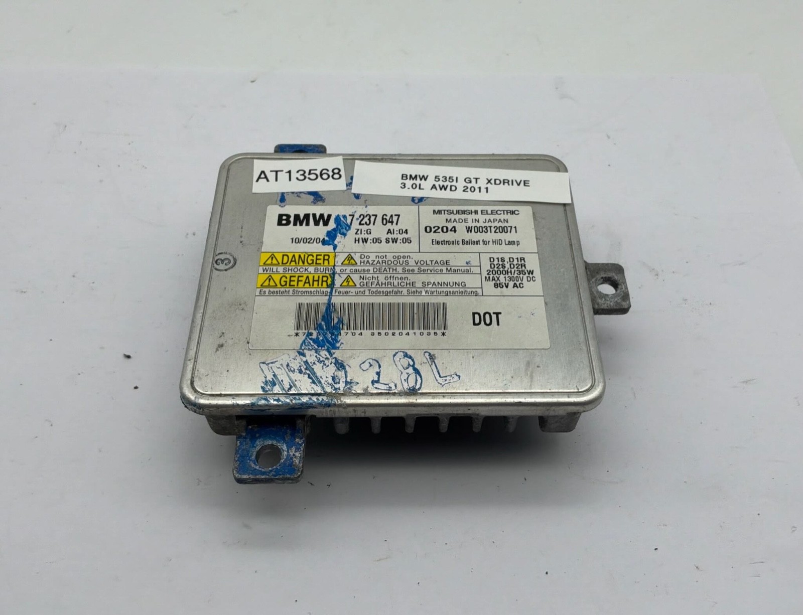 OEM 11-16 BMW 535i 528i 550i 335i GT Headlight HID Xenon Ballast Control Unit