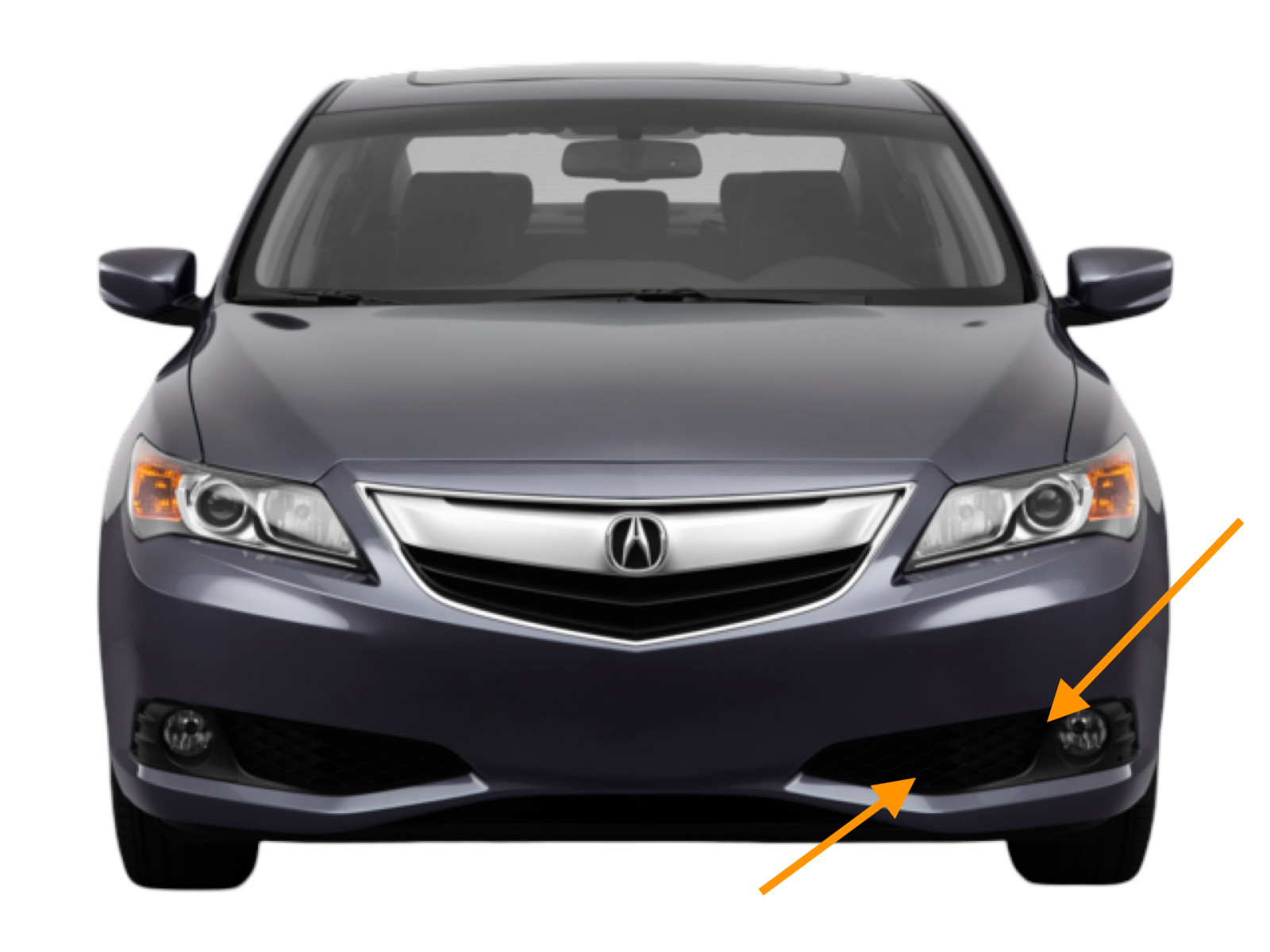 NEW OEM Acura ILX 2013-2015 Front Left Driver Bumper Fog Light Cover Set