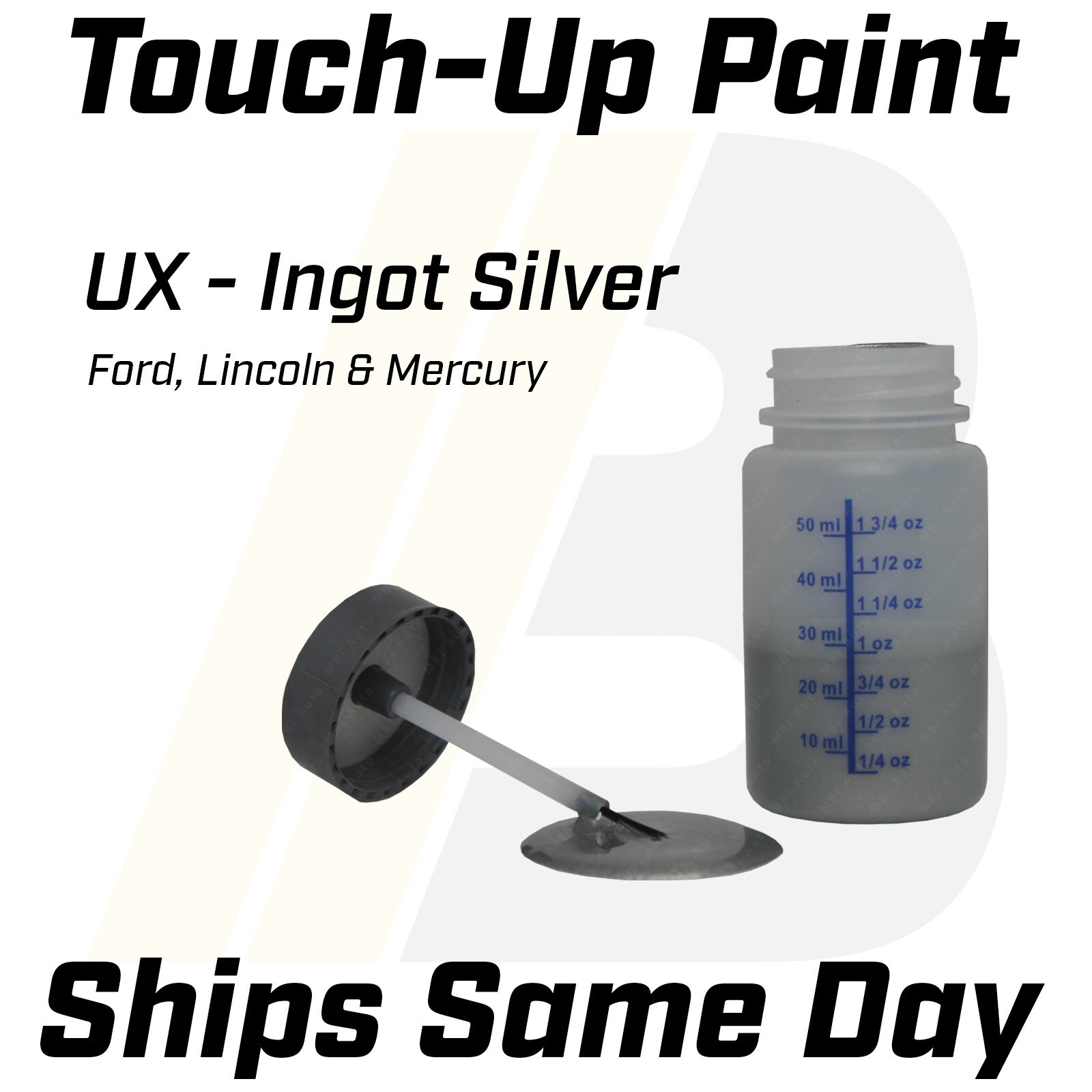 UX Ingot Silver – 1 Oz Touch Up Paint Kit w/ Brush for Ford Lincoln Mercury