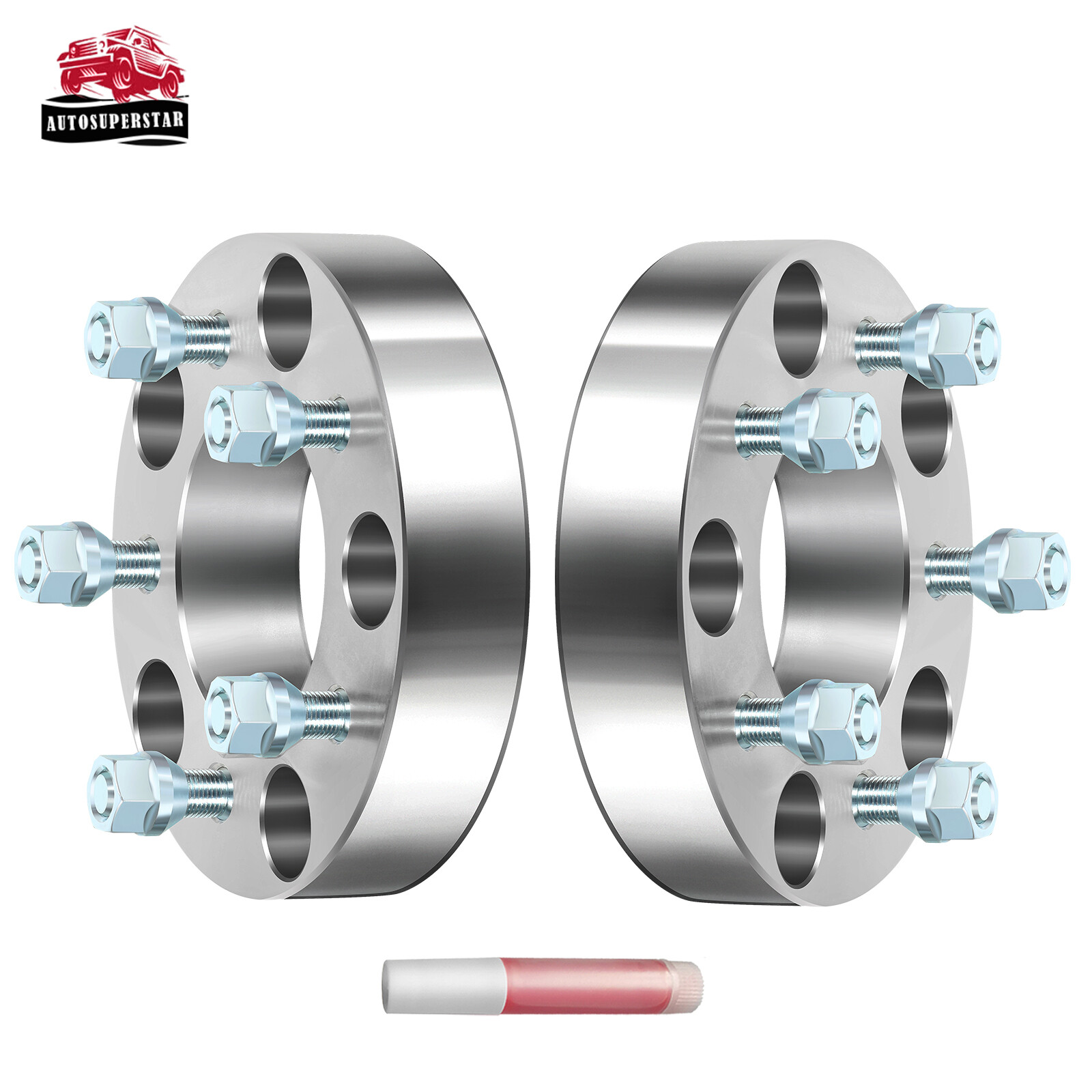 2X1.5″ 38mm Thick 5×5.5 to 5×5 Wheel Spacers 1/2″ Stud For Dodge Ram 1500