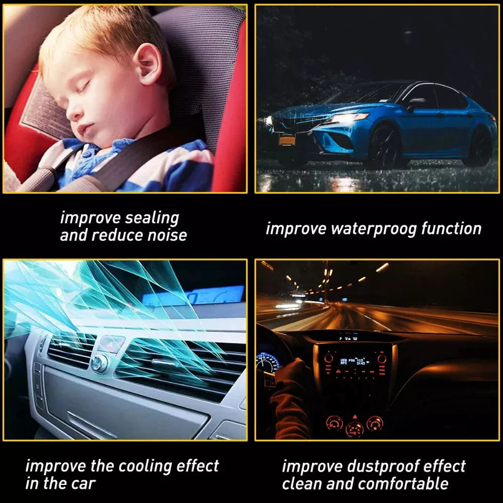 13FT Car Window Seal Strip,Rubber Automotive Weather Stripping for Car Window