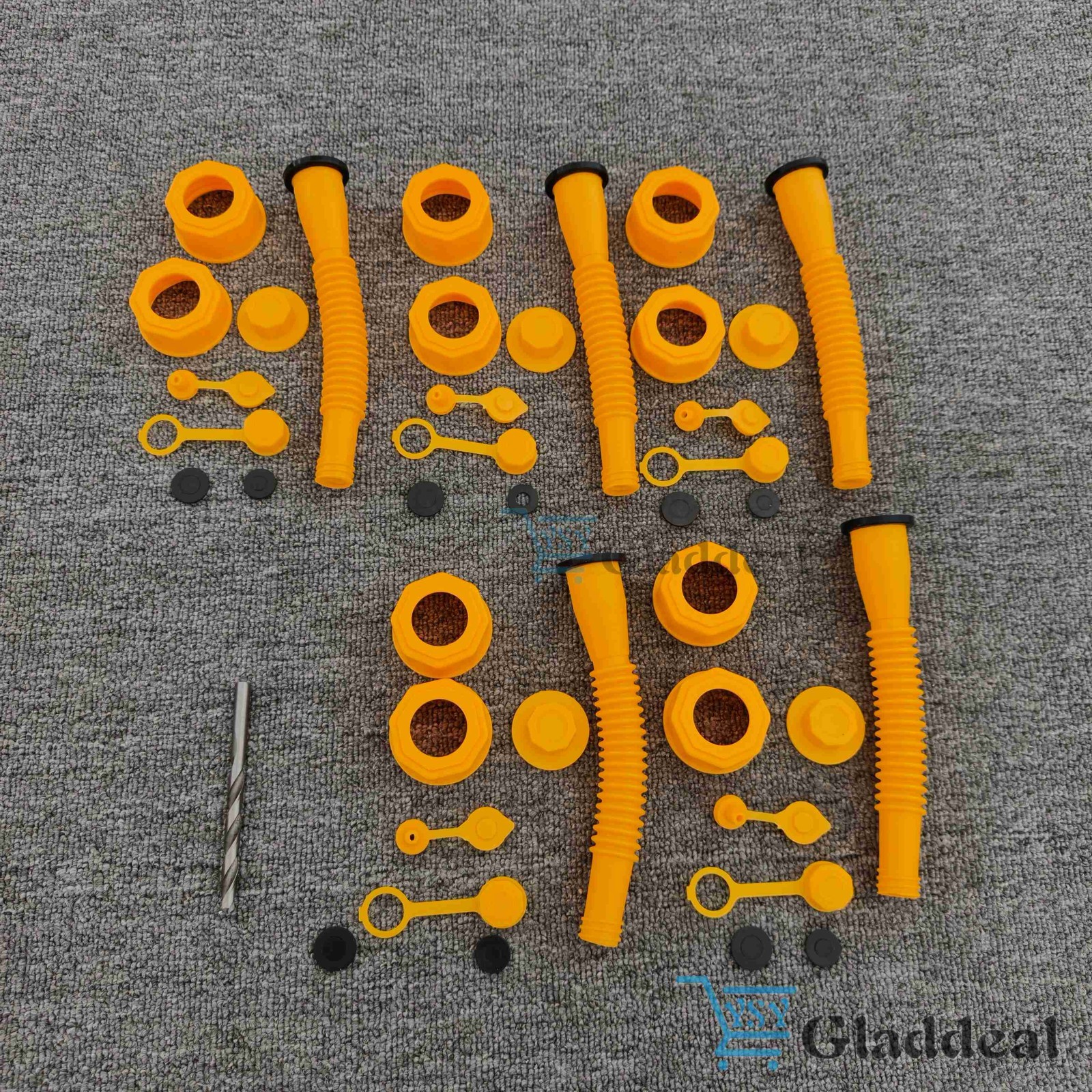 5x Gas Can Spout Nozzle Vent Kit Replacement For Plastic Gas Cans Old Style Caps