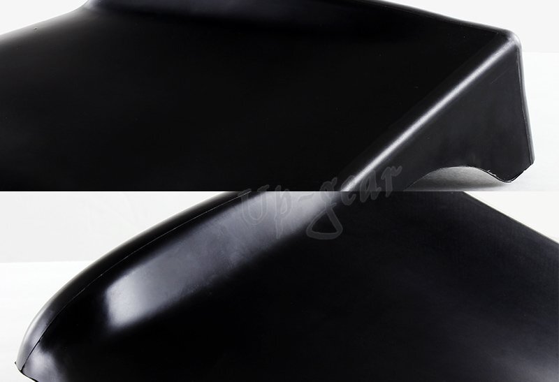For 08-15 Mitsubishi Lancer Evolution Black Rear Bumper Lip Aprons PU 2PCS