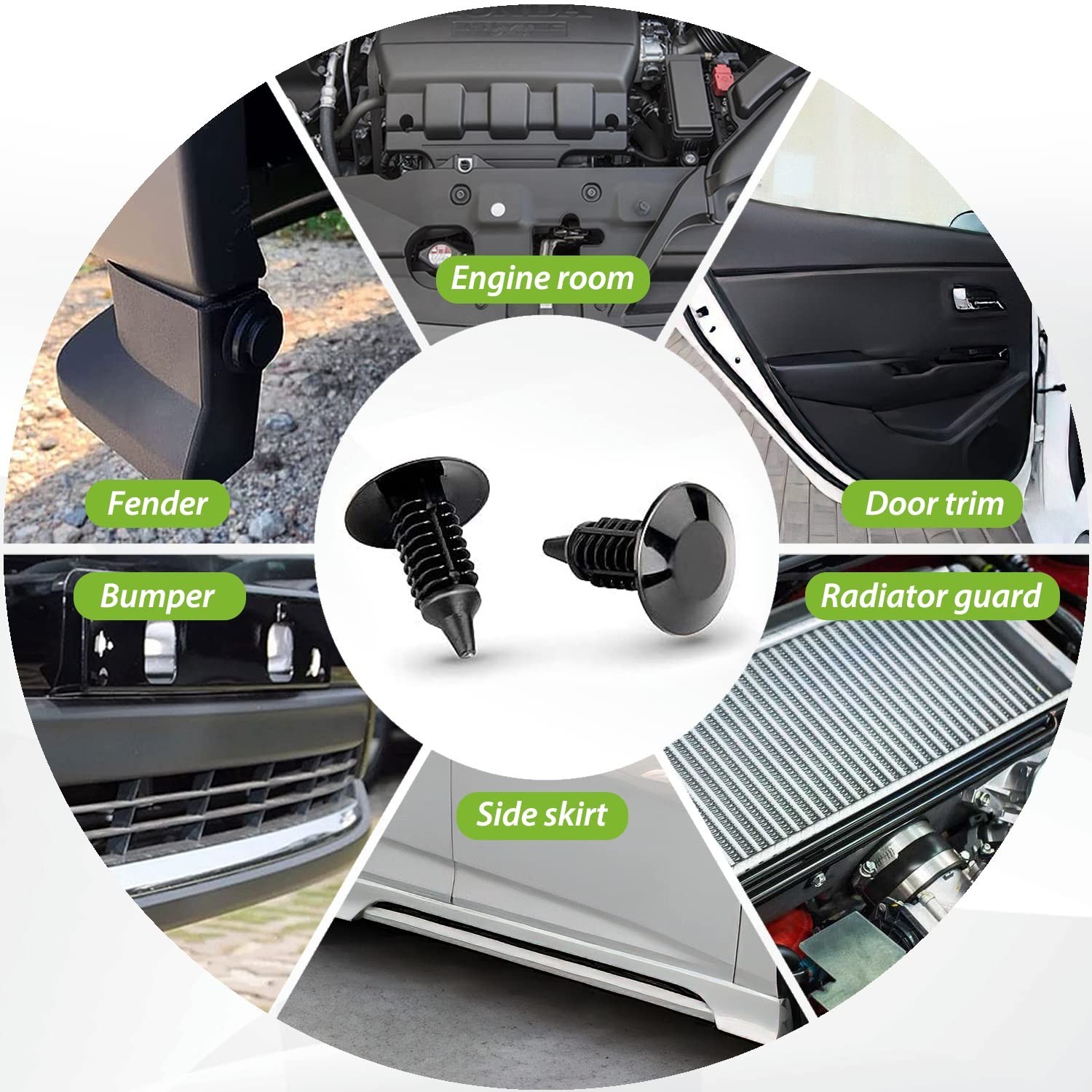 240pcs Car Retainer Clips & Fasteners Kit for Bumper, Fender, Door – Universal F