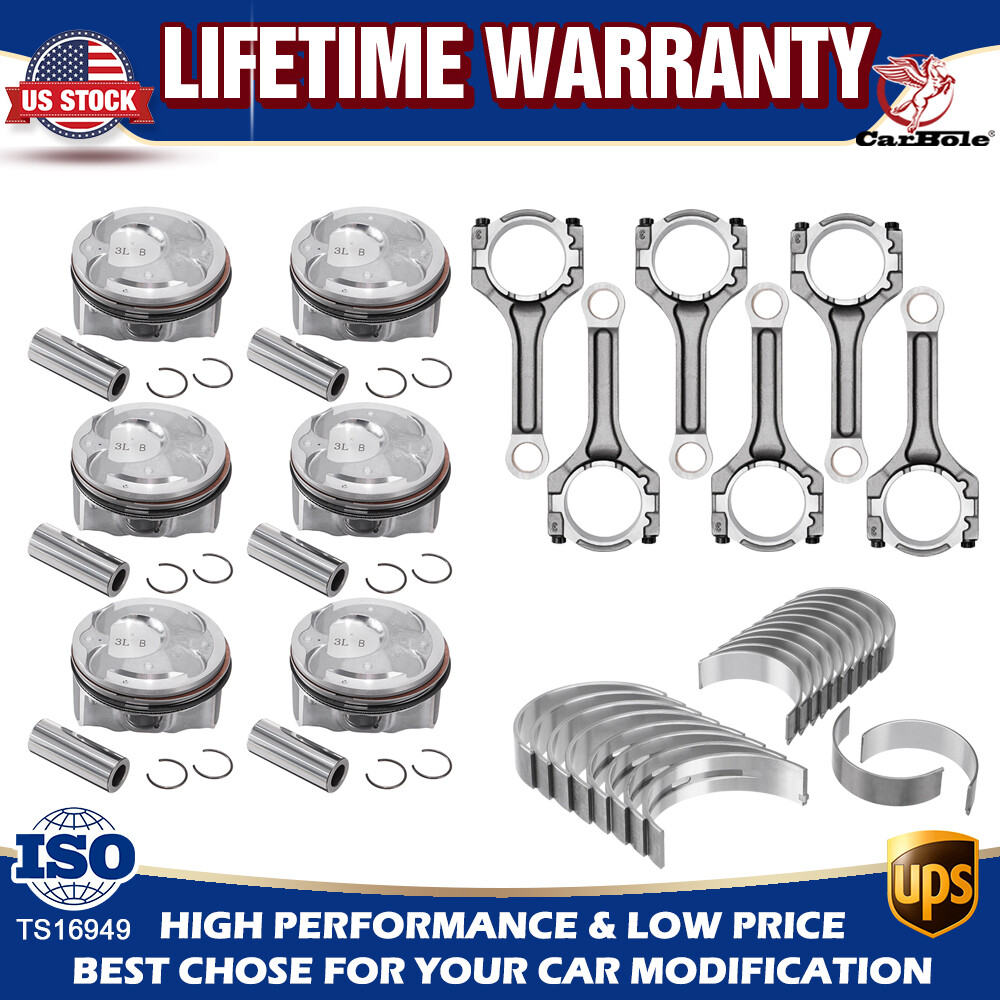 3.3L Engine Connecting Rod / Bearing Kit / Piston & Ring Set STD For Kia Hyundai