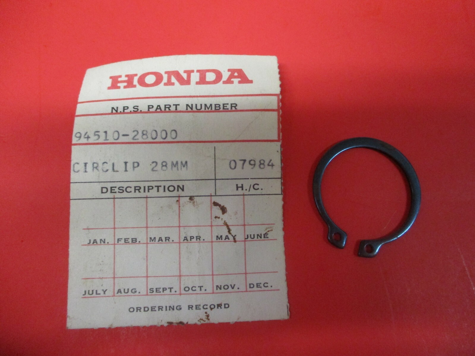 NOS OEM NEW ORIGINAL HONDA GL1000 GL1100 GOLDWING CIRCLIP 94510-28000