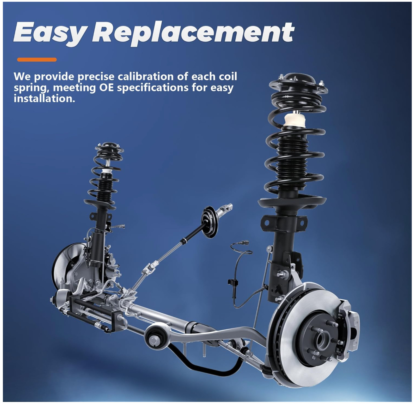 Pair Rear Struts Shocks Assembly For Toyota Camry Lexus ES300 2002-2003