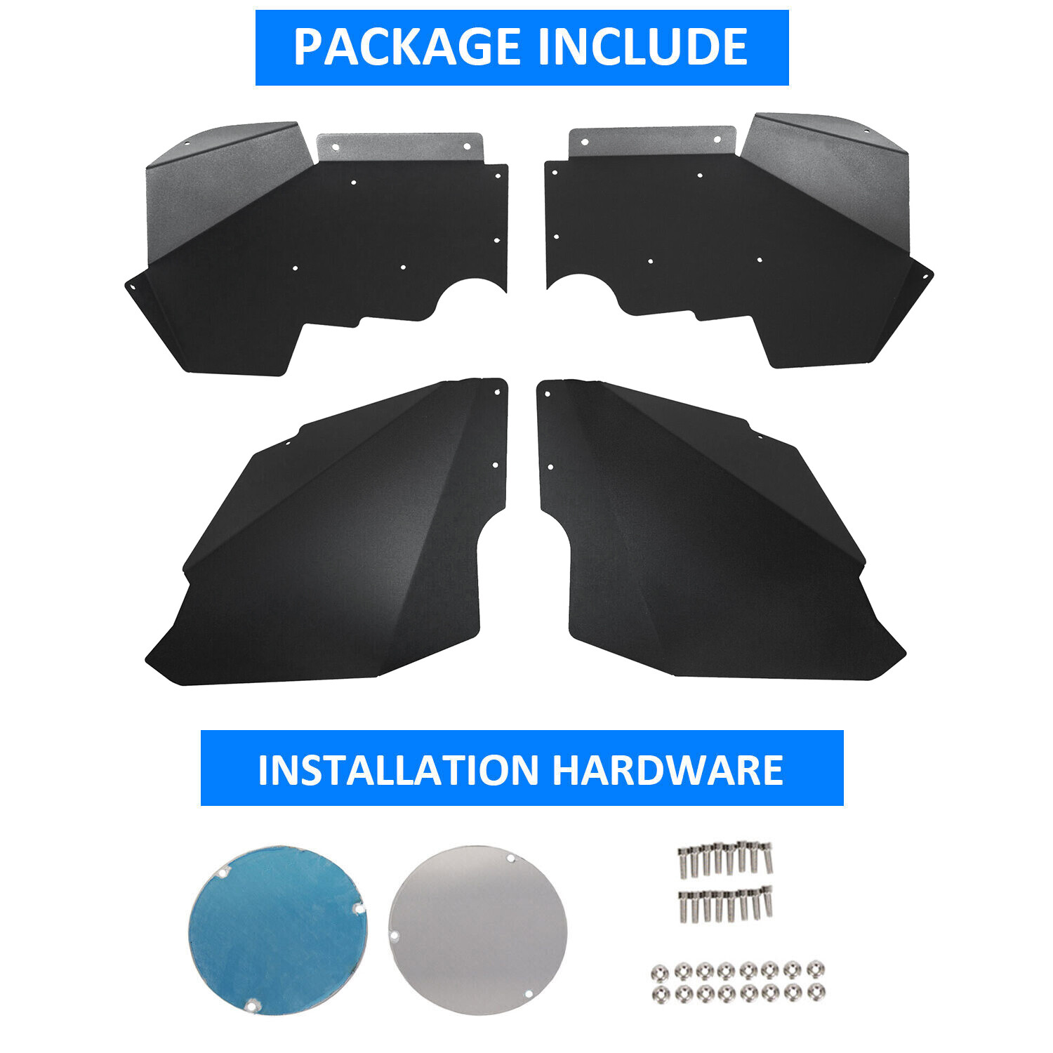 Front Inner Fender Liners Wheel Well Cover For Jeep Wrangler JK 2007-2019