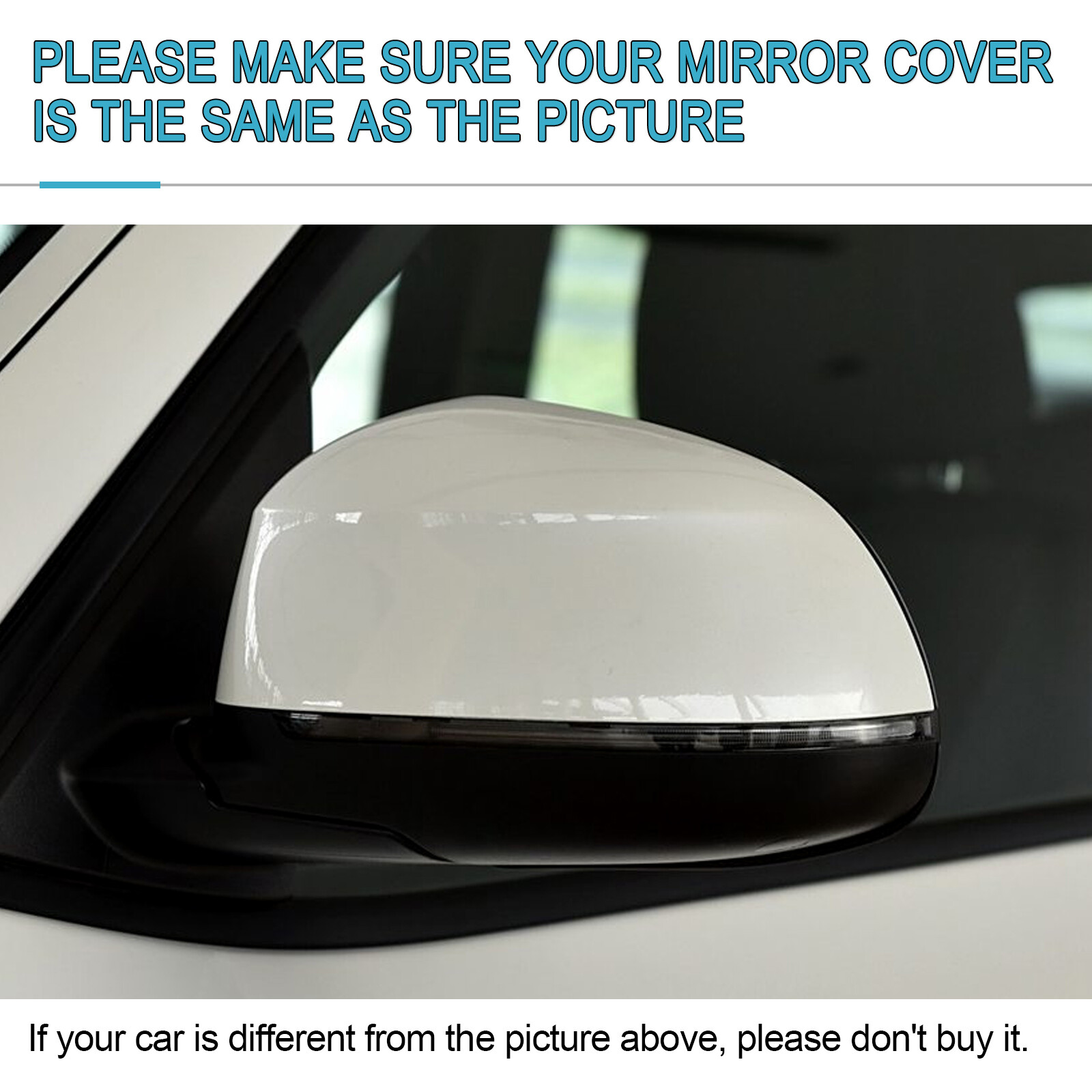 M Look Gloss Black Side Mirror Cover Caps For BMW X5 F15 X4 F26 X3 F25 2014-2018