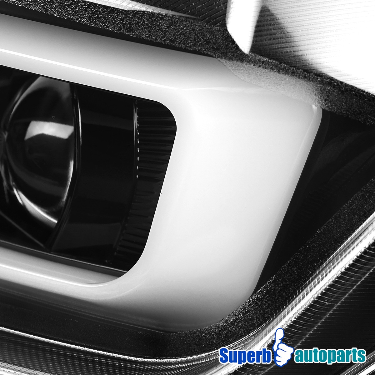 For 2016-2018 Chevy Camaro LED DRL Black Projector Headlights+Sequential Pair