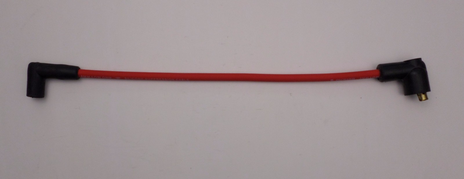 Coil Wire 8mm Spiral Core-(2) 90 degree M/F Boots RED Packard Wire Co. USA MADE