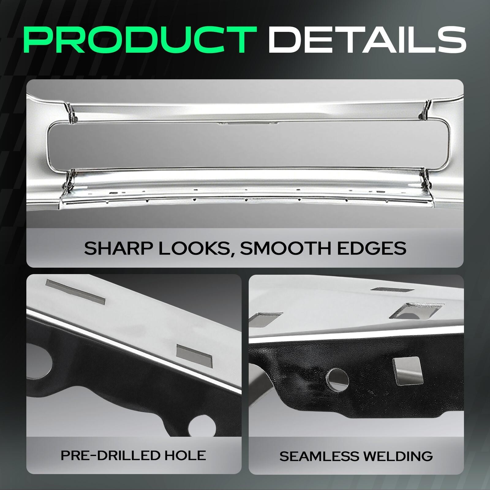 Front Bumper Face Bar Chrome for Ford F250 Super Duty F350 Super Duty 2011-2016