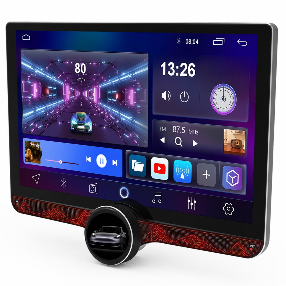 10.1” 2+64G Universal Car Stereo Android 15 Single Knob GPS Navigation Head Unit