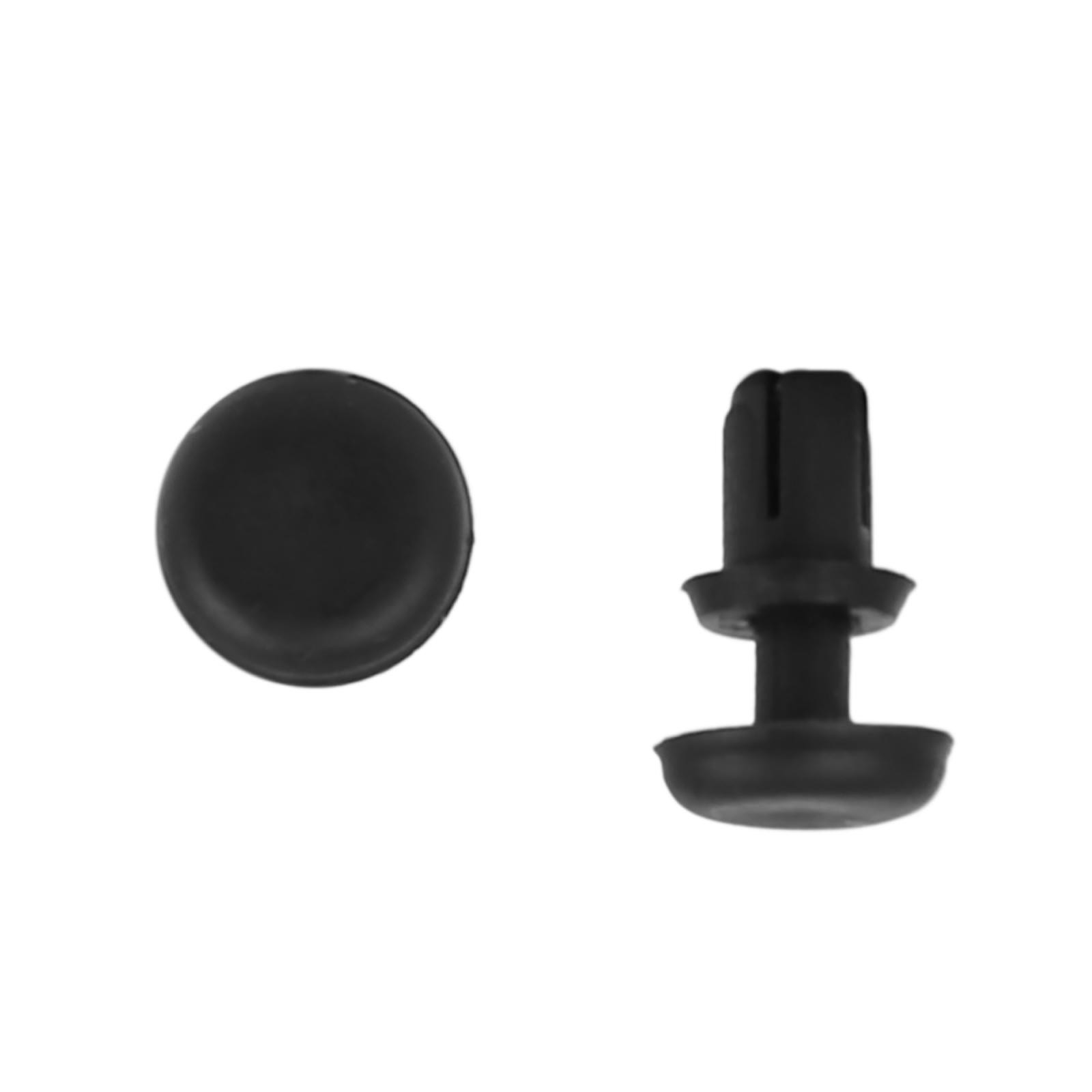 30Pcs 4mm Black Plastic Rivets Push Type Panel Retainer Fastener Clip for Car