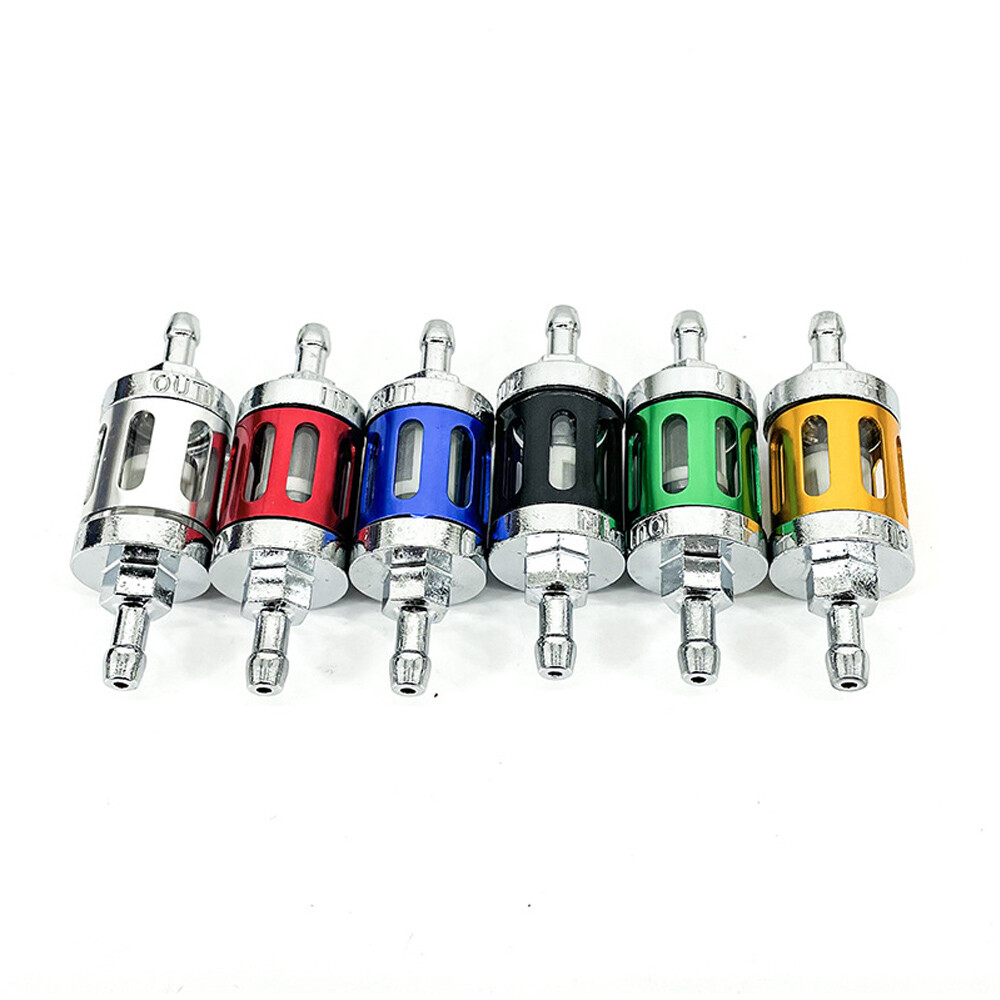 Universal 8mm Fuel Filter Engine Inline Gas Fuel Line Filter CNC Glass Filter