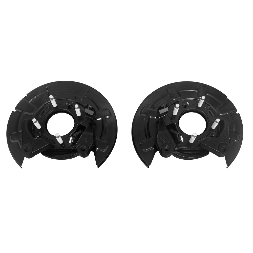 Rear Left & Right Black Brake Backing Plate Dust Shield for 2012-2020 Ford F-150