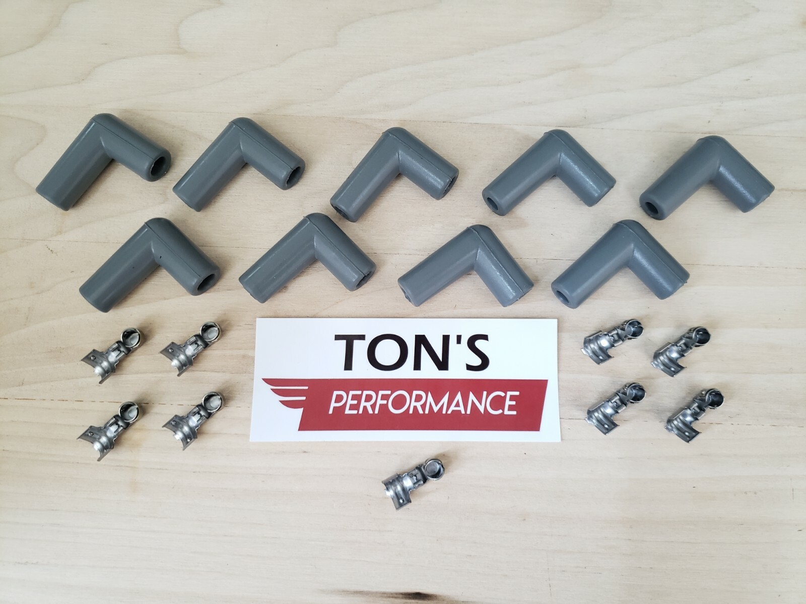 MSD 8847 Spark Plug Wire Boot & Terminals Kit set of 9 Grey Dual crimp Ignition