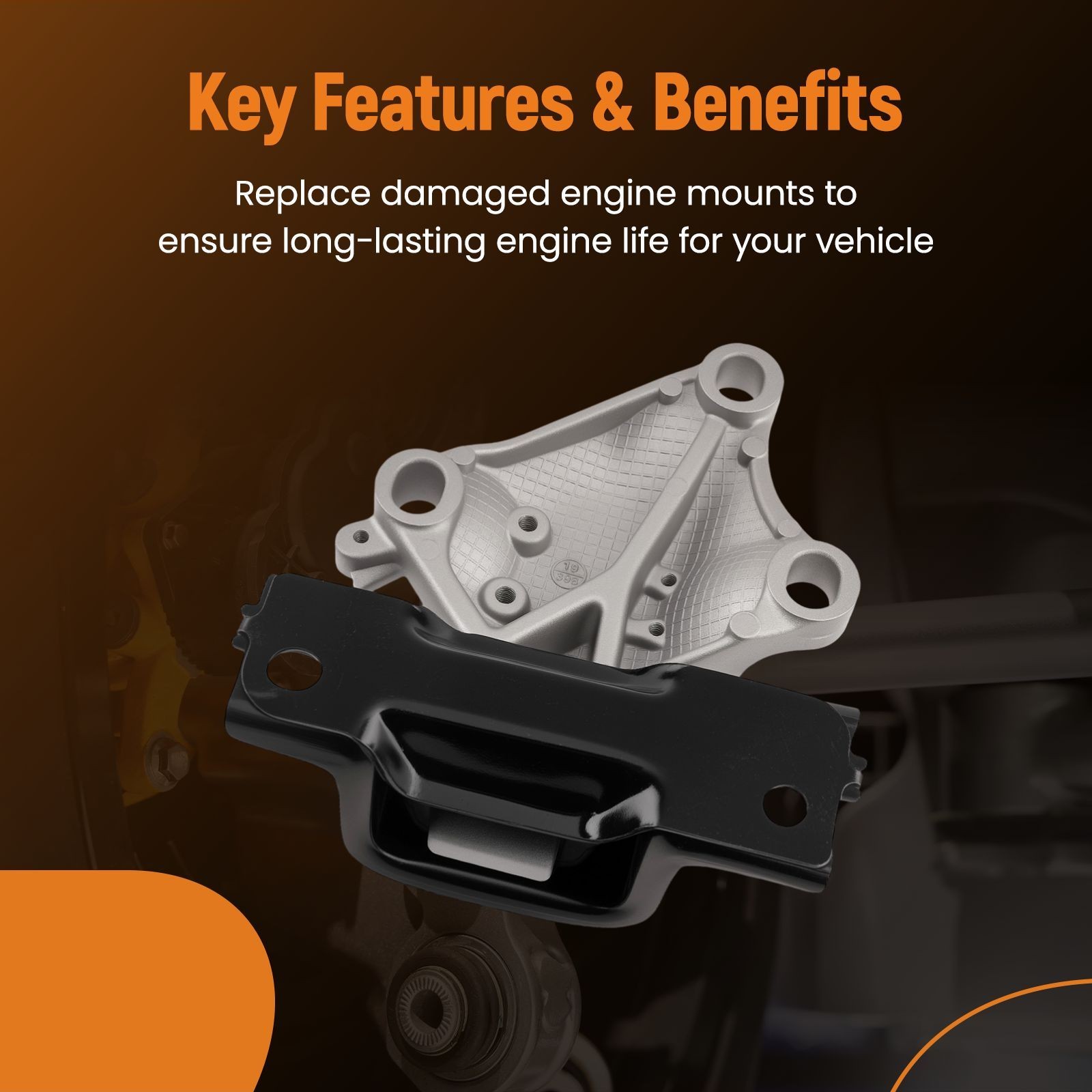 Motor And Auto Trans Mount Set 3PCS For Honda Fit EX EX-L 1.5L 4-Door 2015-2020