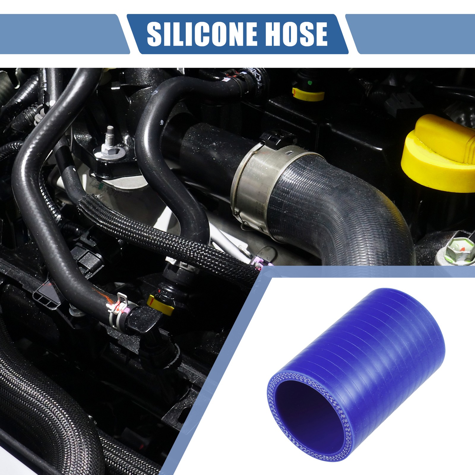 1pc 42mm 1.65″ ID 76mm 2.99″ Length 0 Degree Car Silicone Hose Universal