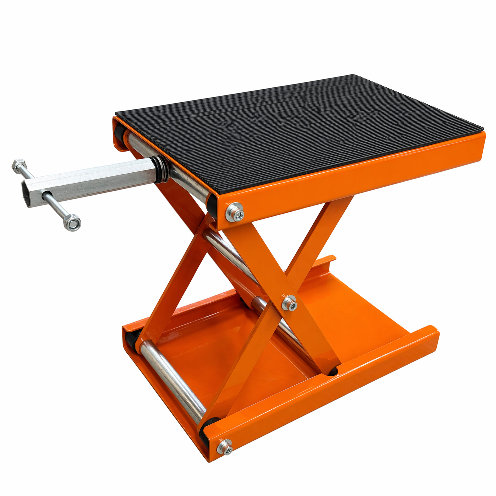 1200lbs Motorcycle Lift Jack Scissor Stand Center Hoist Crank Repair Orange